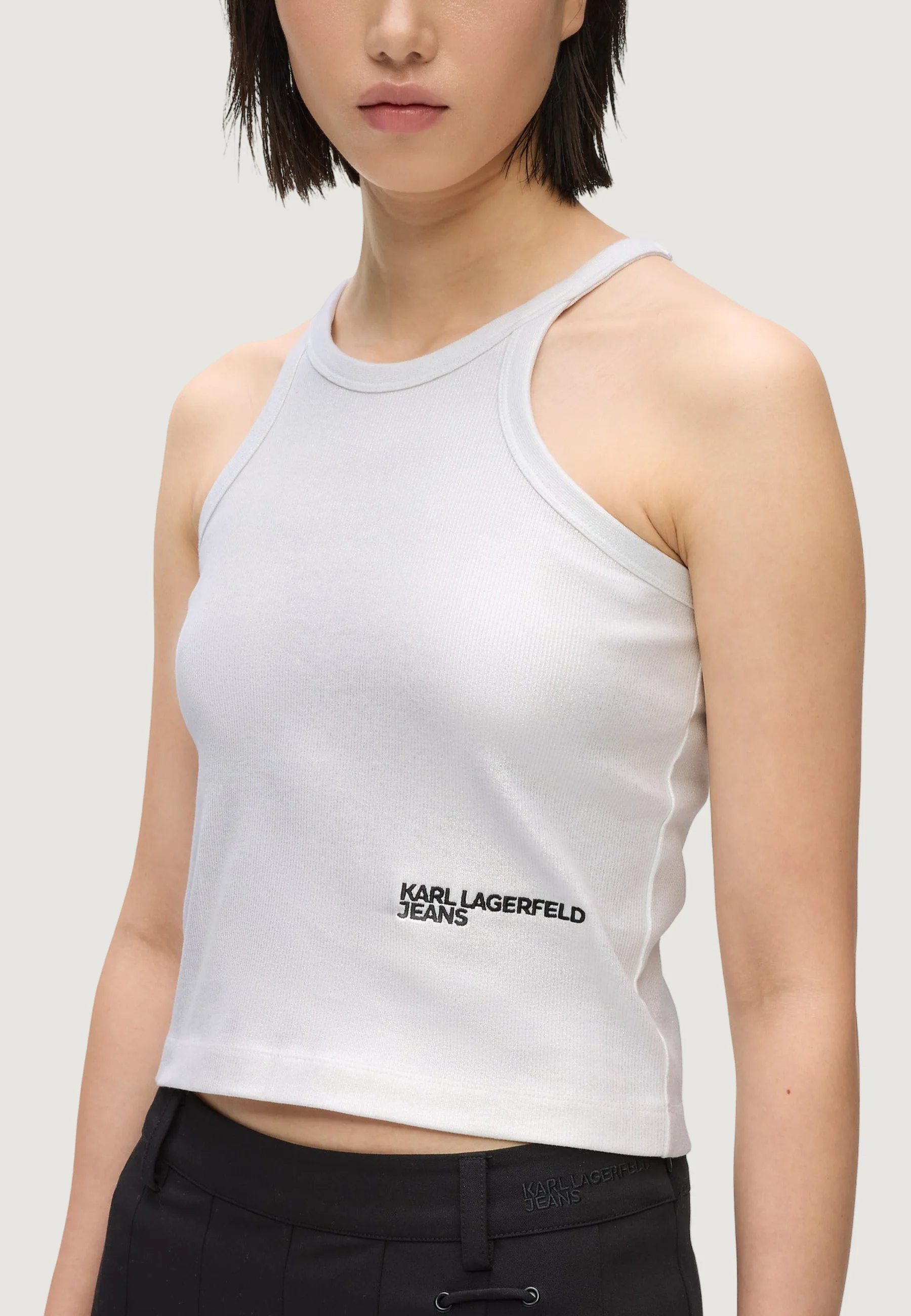 Canotta Karl Lagerfeld Jeans KLJ Coated Ribbed Tank - Image 3