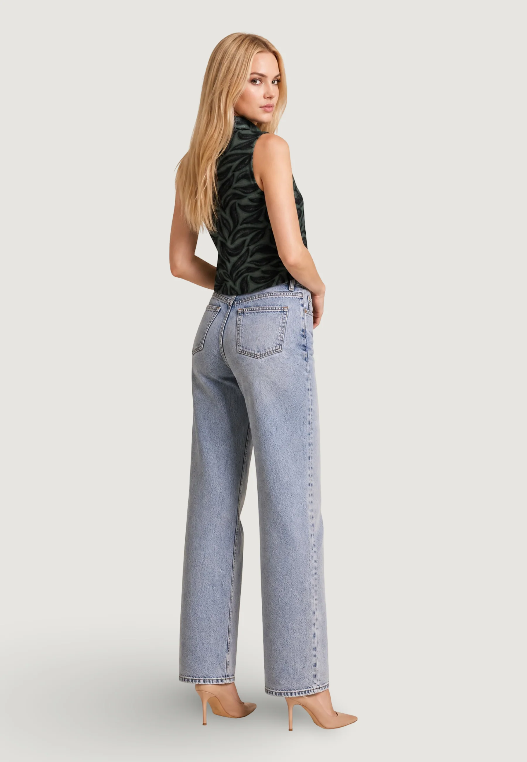 Canotta Street One printed mat-mix top w.collar - Image 3
