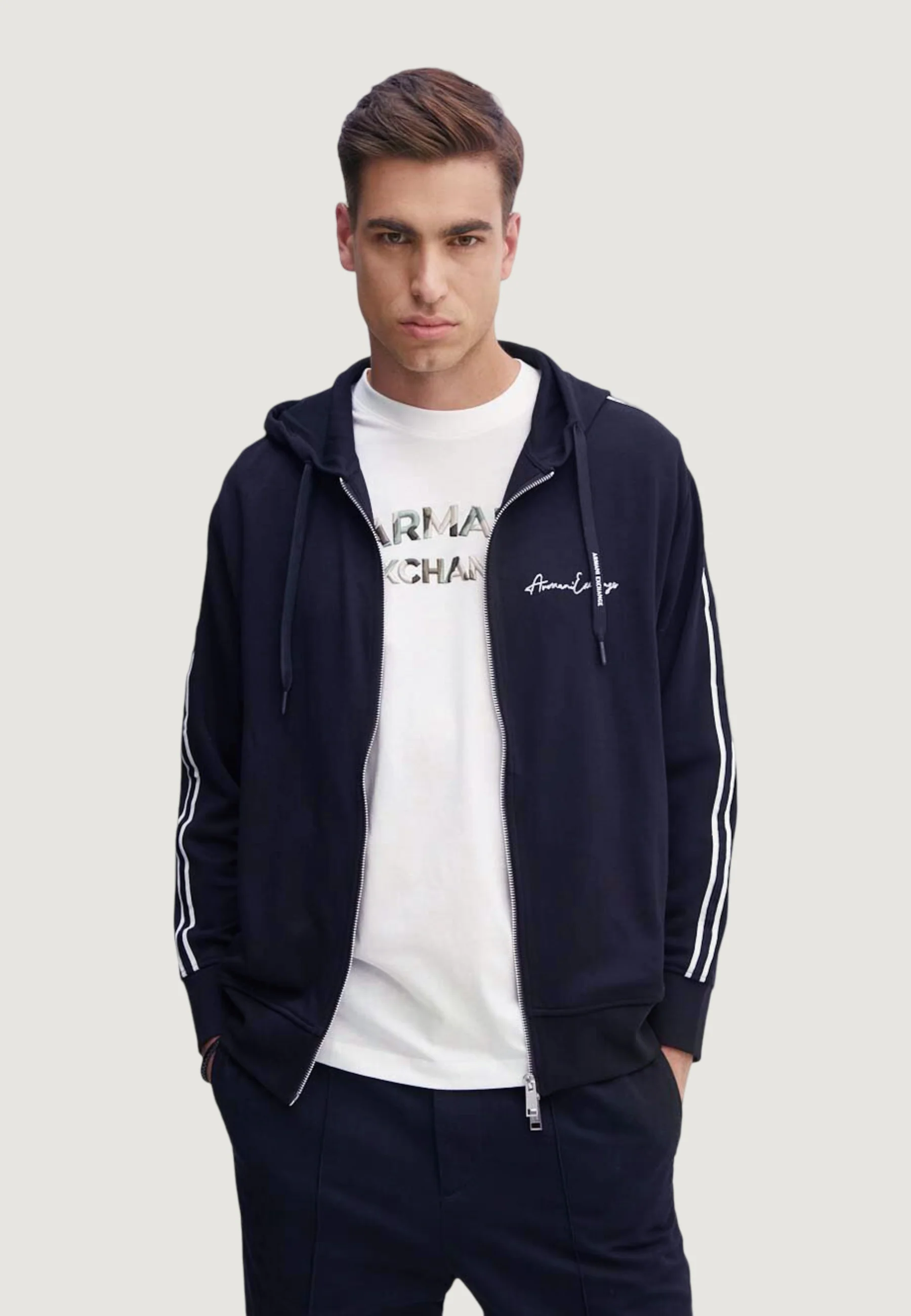 Felpa con cappuccio Armani Exchange 8NZMSH Z9N1Z