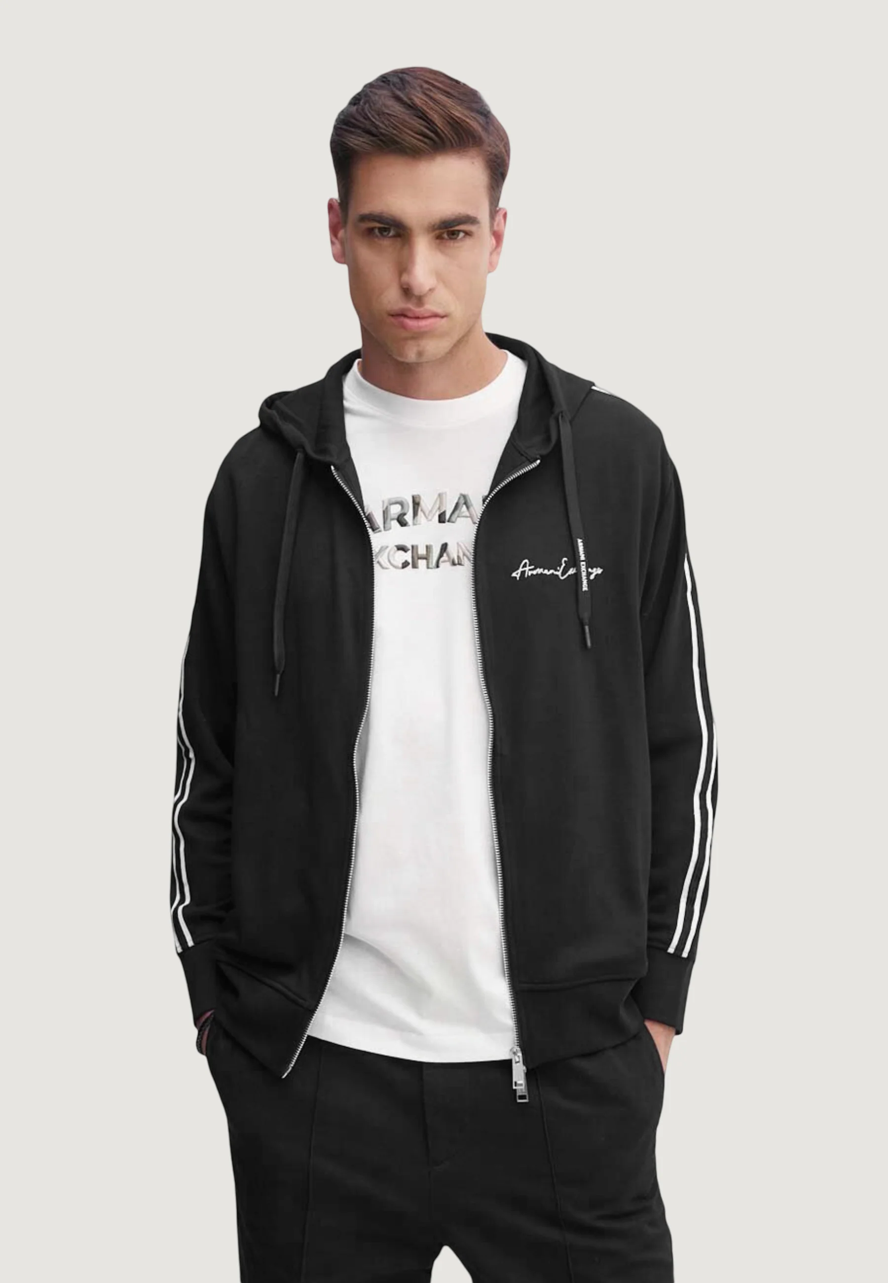 Felpa con cappuccio Armani Exchange 8NZMSH Z9N1Z