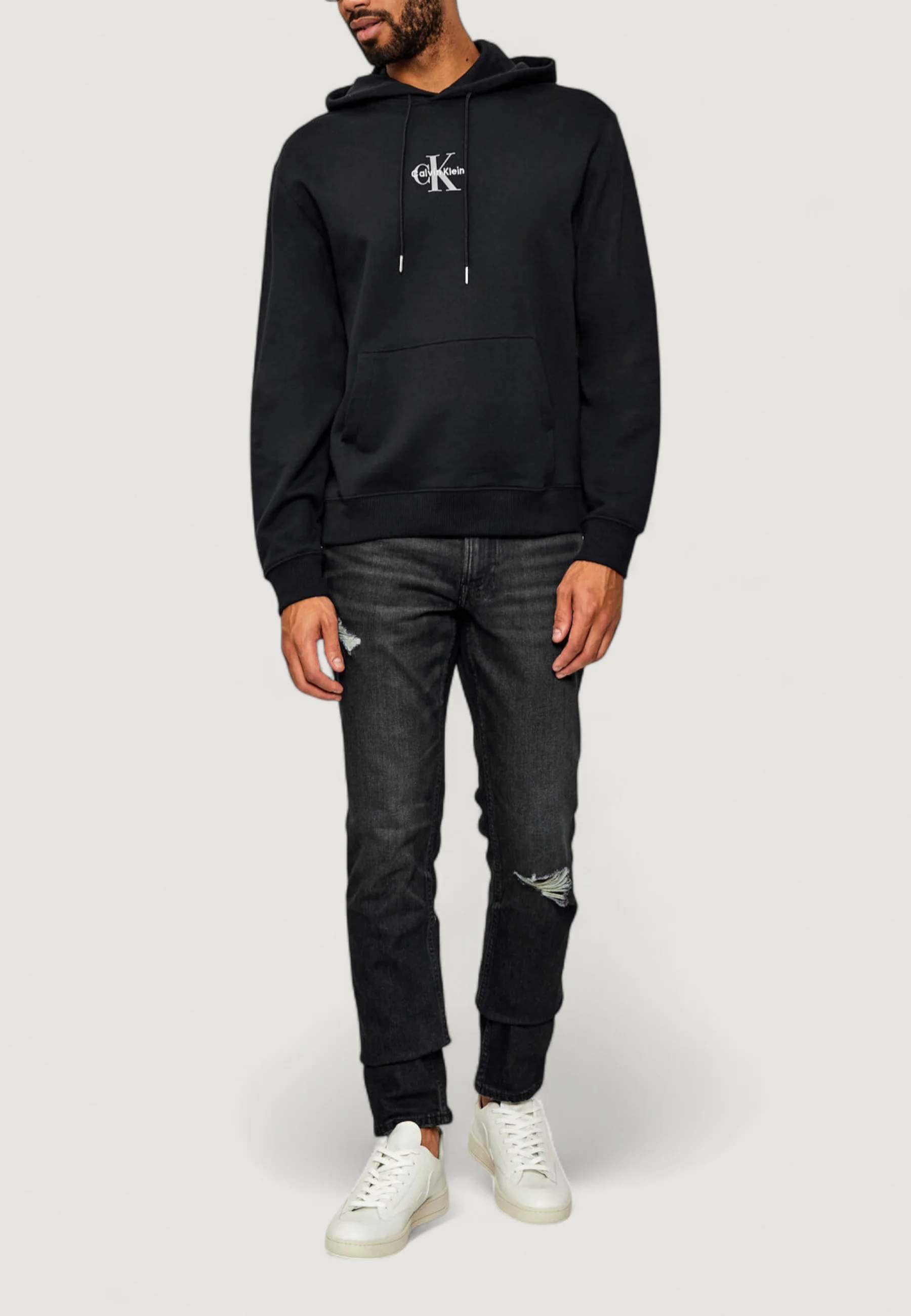 Felpa con cappuccio Calvin Klein Jeans LS EU 350TERRY MICRO MONOLOGO HO - Image 3
