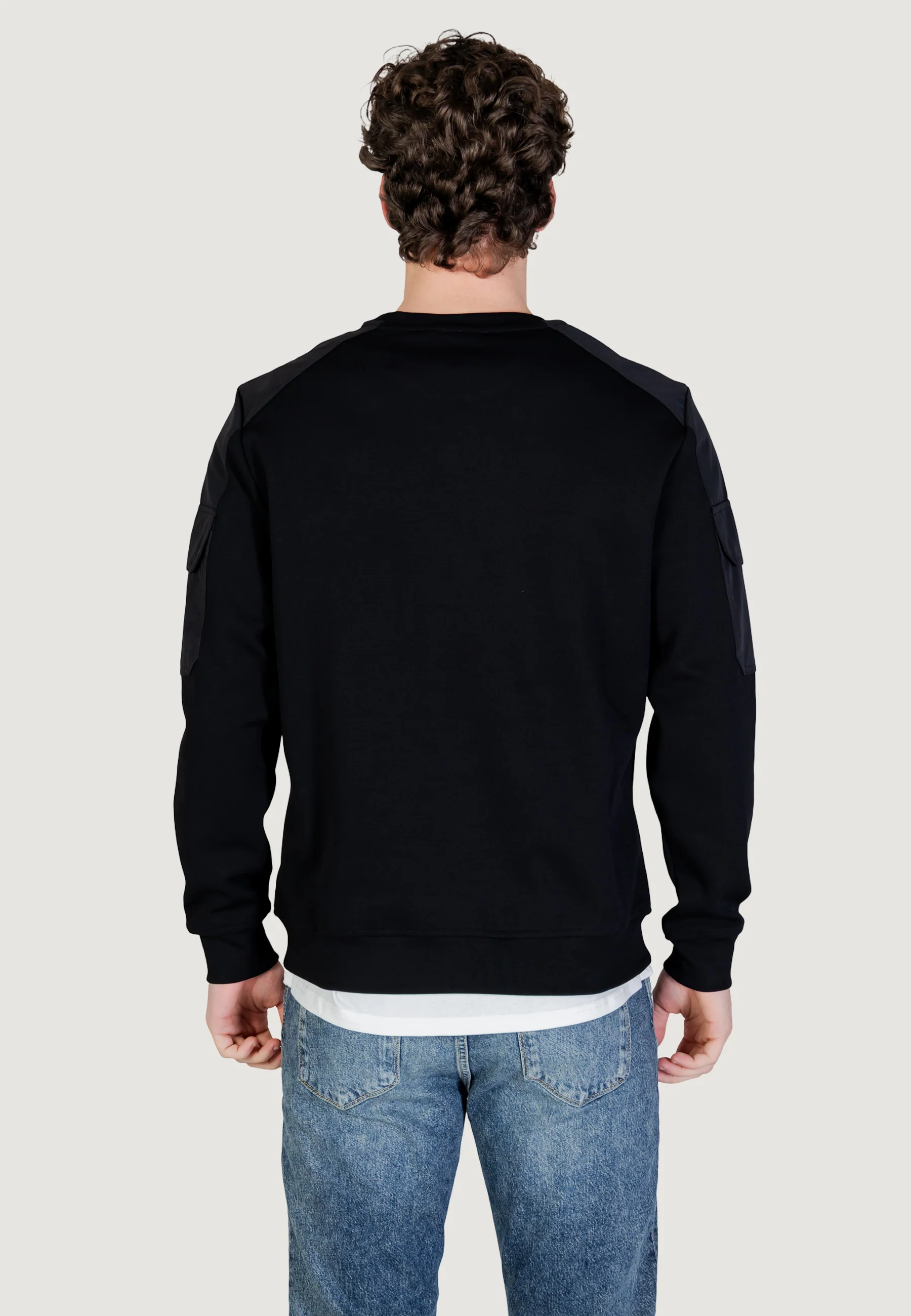 Felpa senza cappuccio Antony Morato REGULAR FIT WITH RUBBER METAL PLATE ON SLEEVE - Image 4