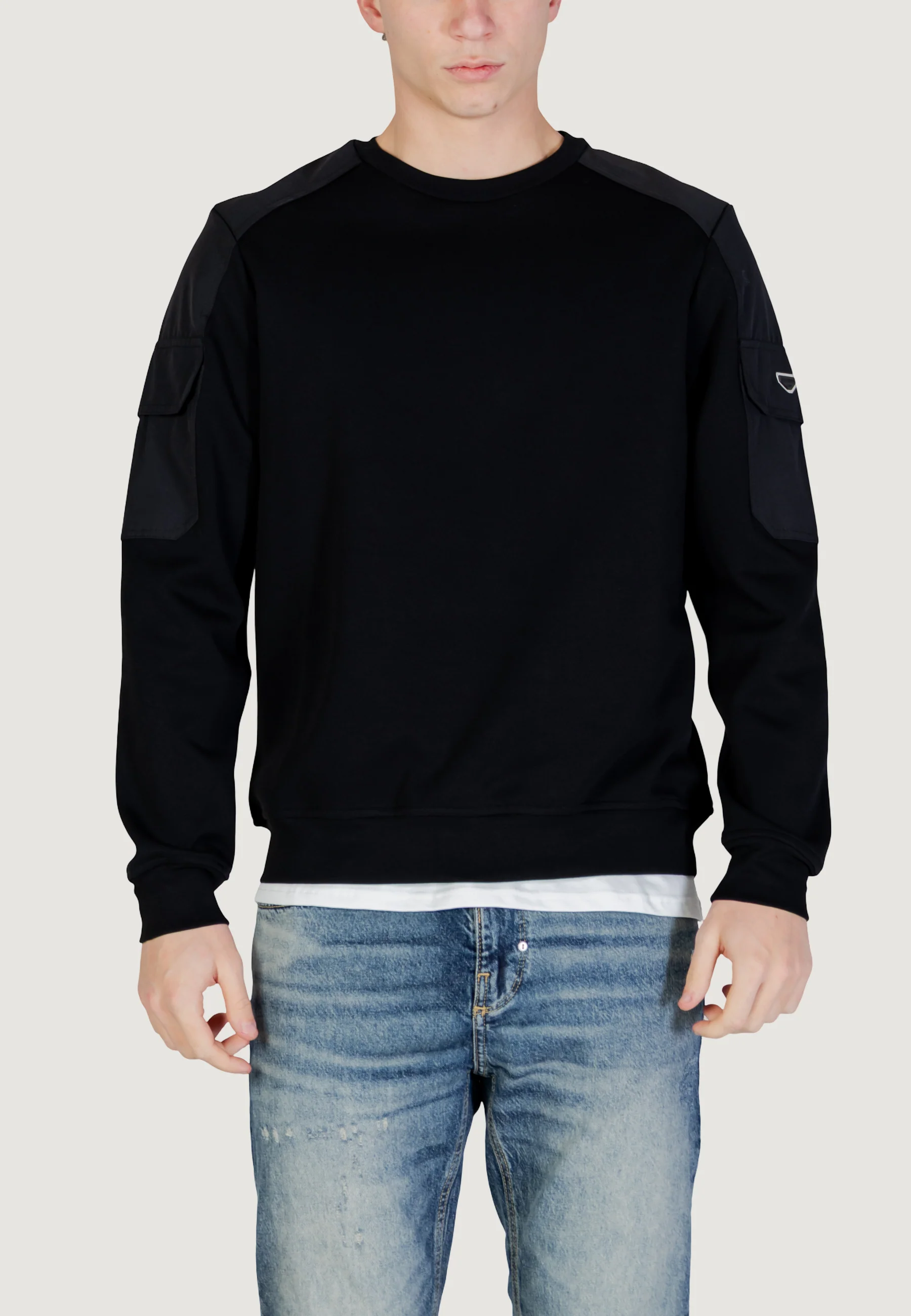 Felpa senza cappuccio Antony Morato REGULAR FIT WITH RUBBER METAL PLATE ON SLEEVE - Image 5