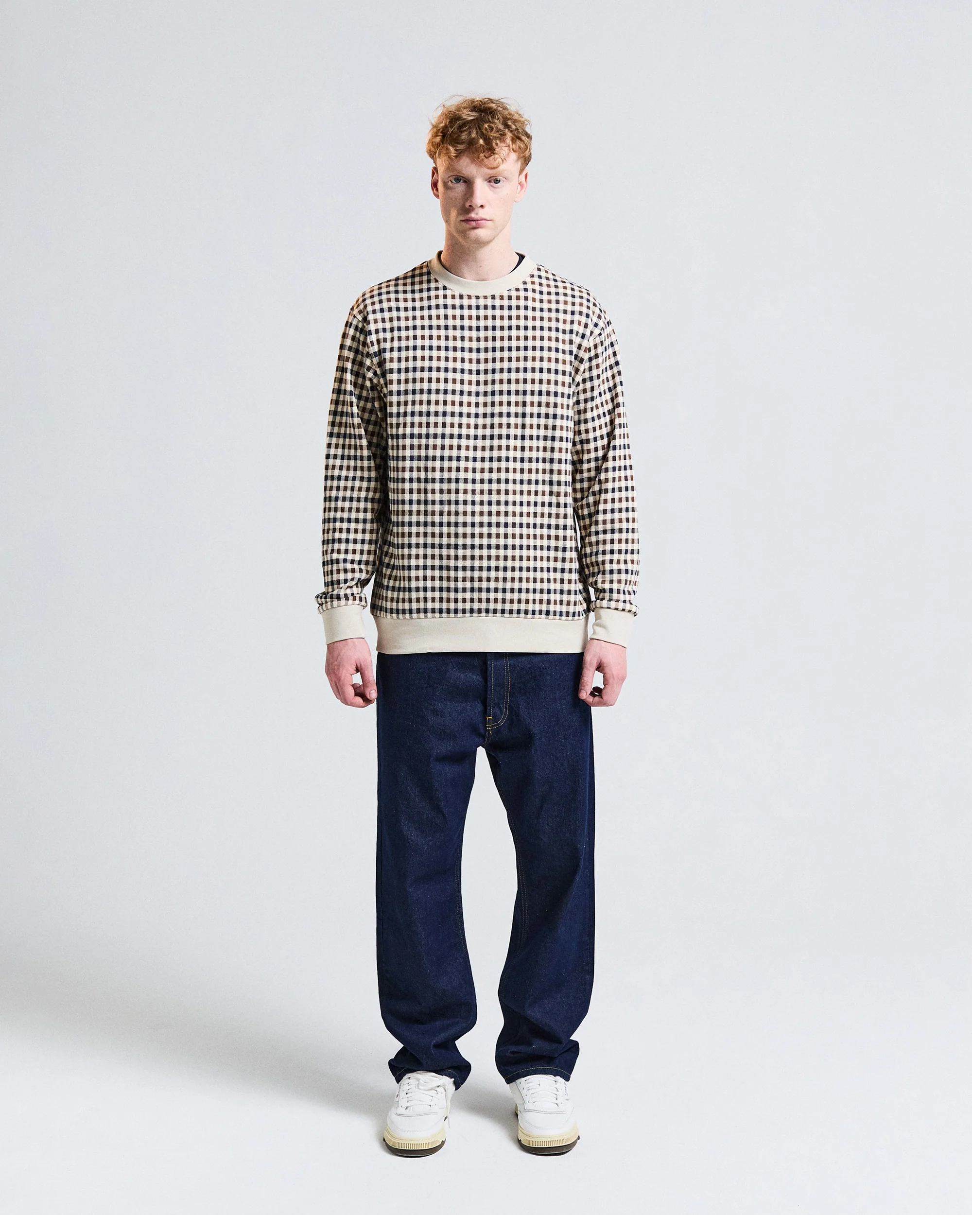 Felpa senza cappuccio Aquascutum Active CLUB CHECK CREWNECK - Image 2