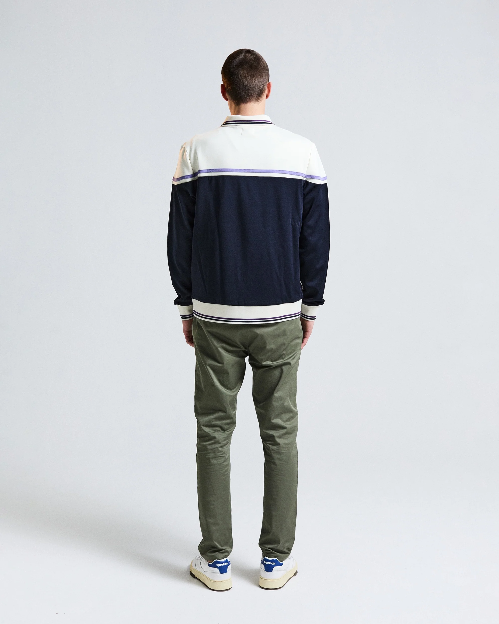 Felpa senza cappuccio Aquascutum Active POLO COLLAR TRACK TOP - Image 4