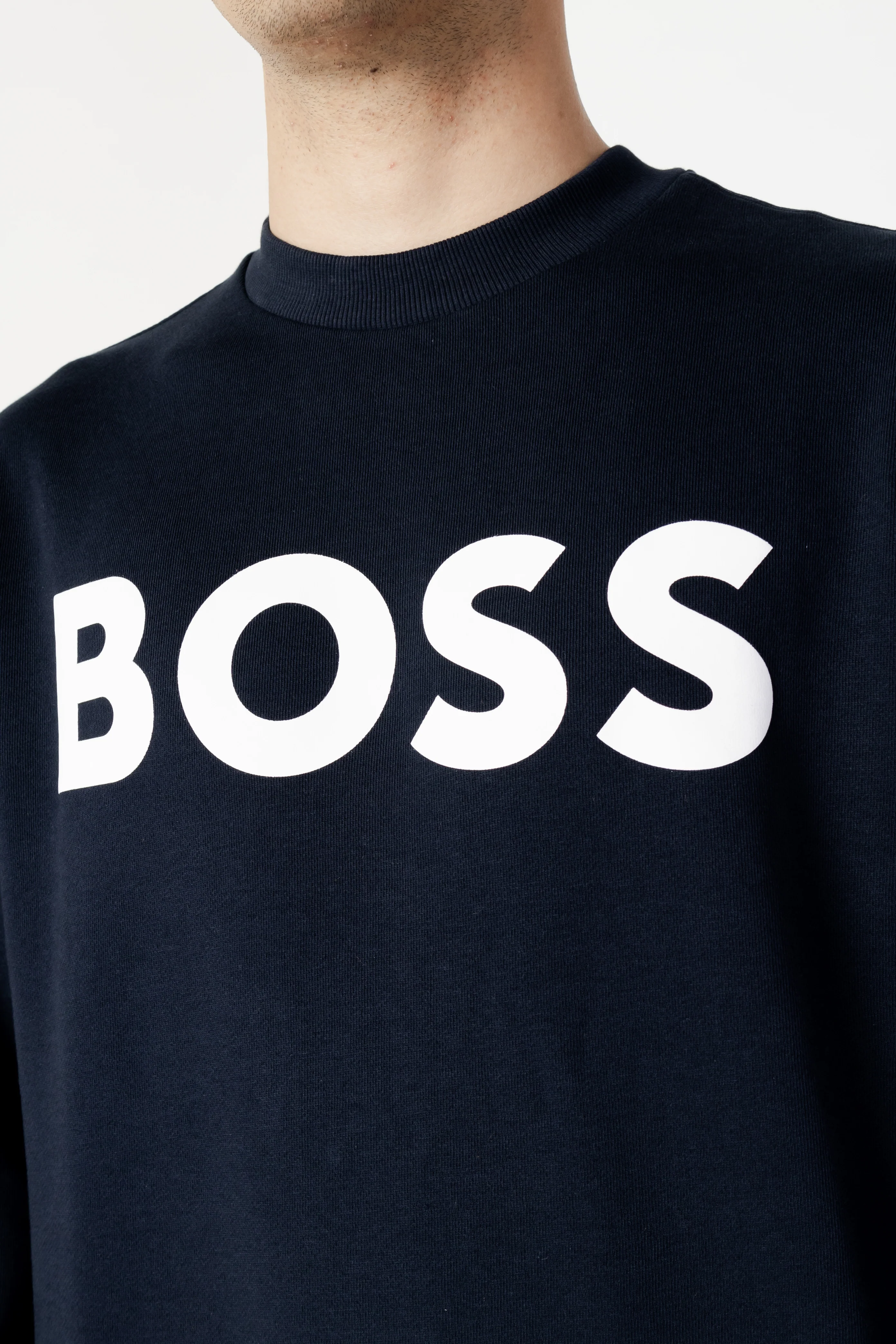 Felpa senza cappuccio Boss JERSEY WE BASIC CREW - Image 2