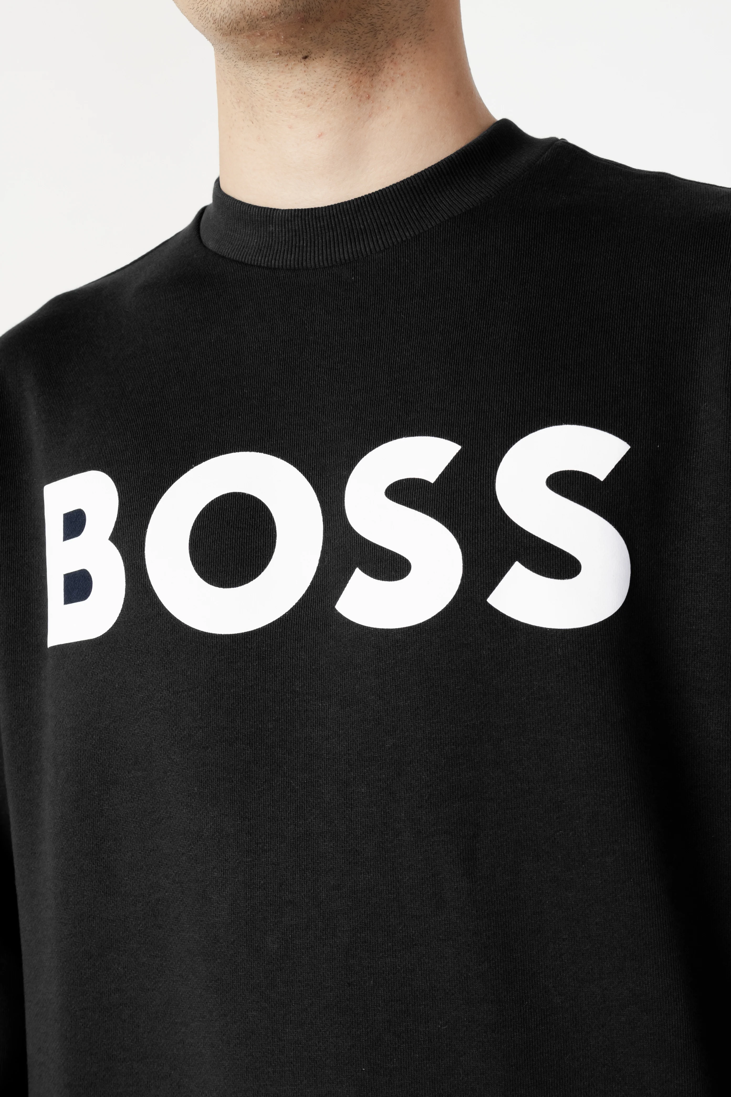 Felpa senza cappuccio Boss JERSEY WE BASIC CREW - Image 2
