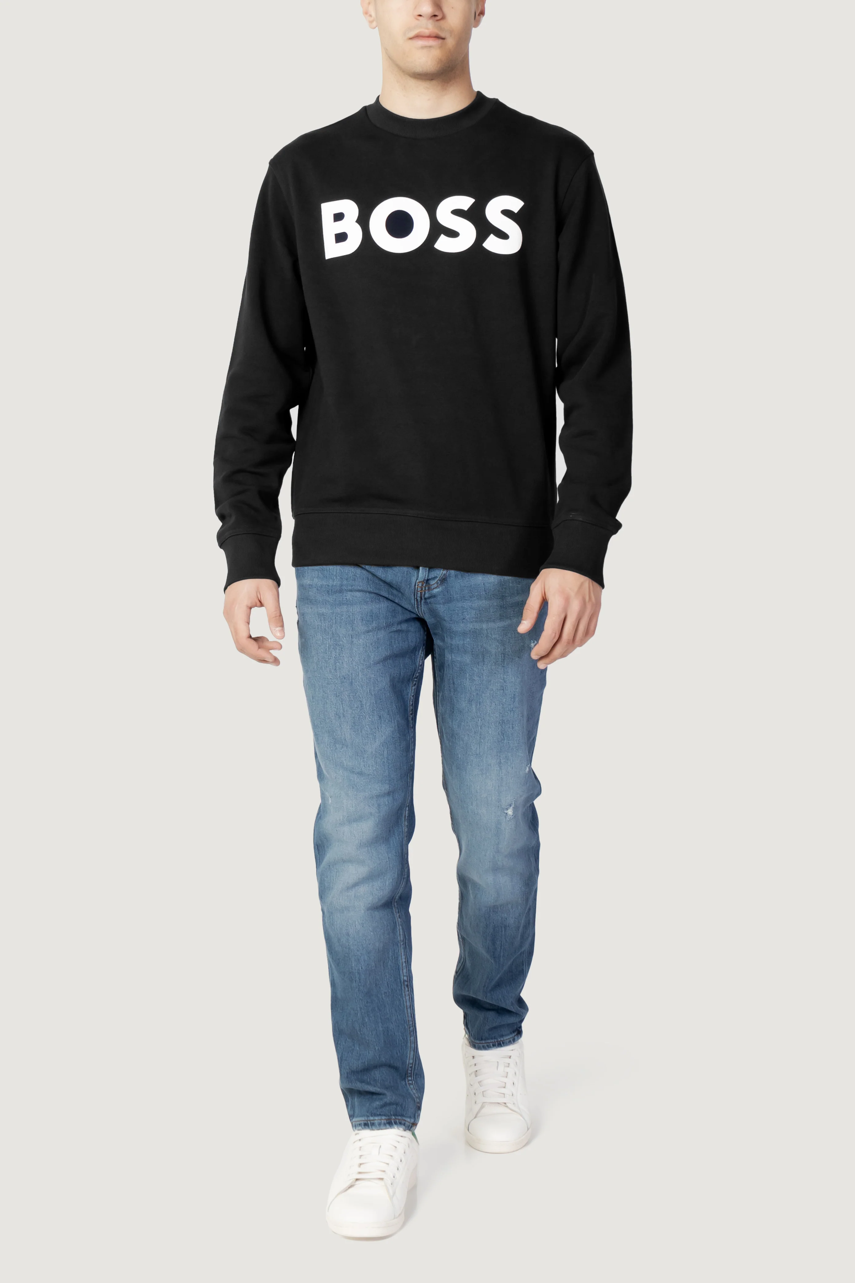 Felpa senza cappuccio Boss JERSEY WE BASIC CREW - Image 4
