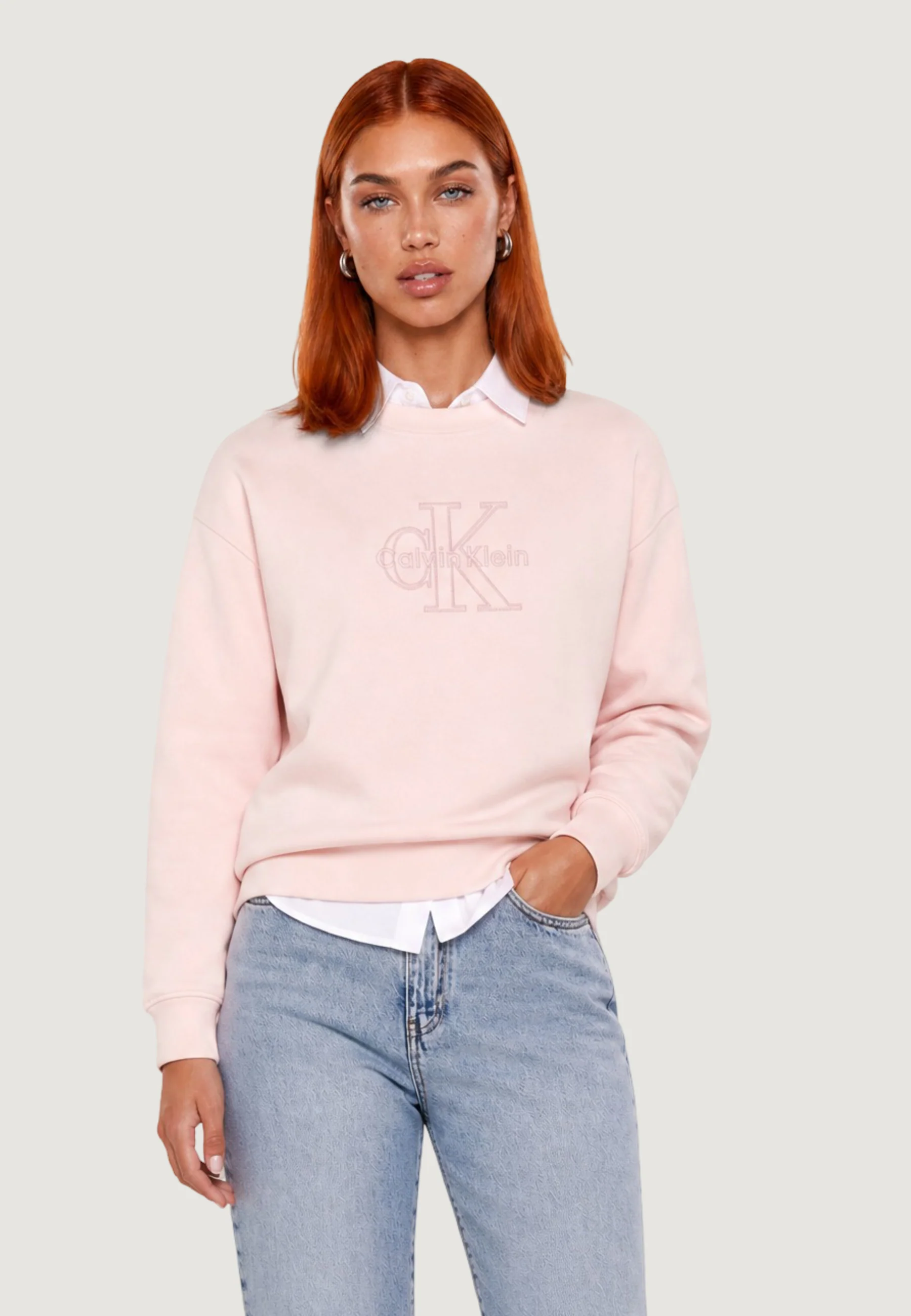 Felpa senza cappuccio Calvin Klein Jeans LV047G820G