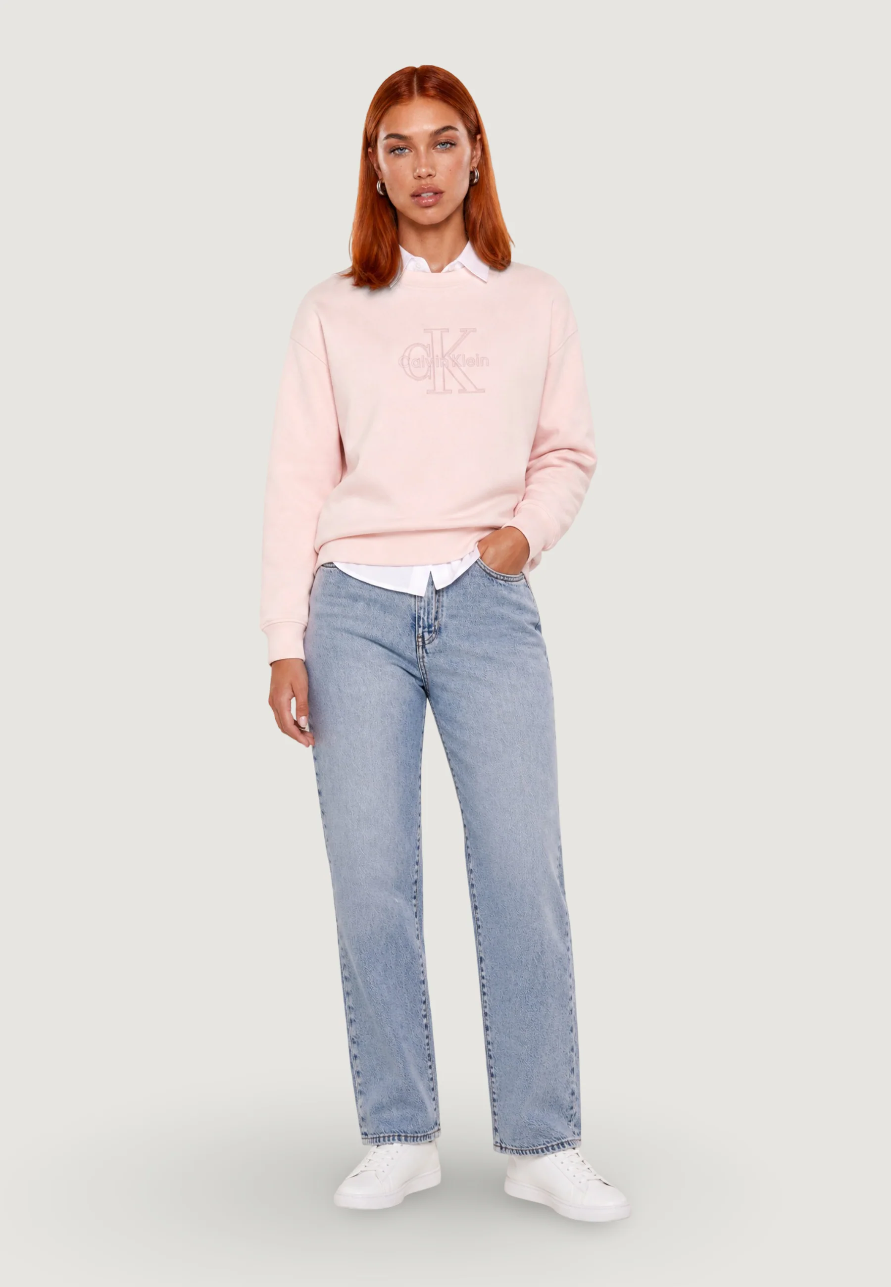 Felpa senza cappuccio Calvin Klein Jeans LV047G820G - Image 4
