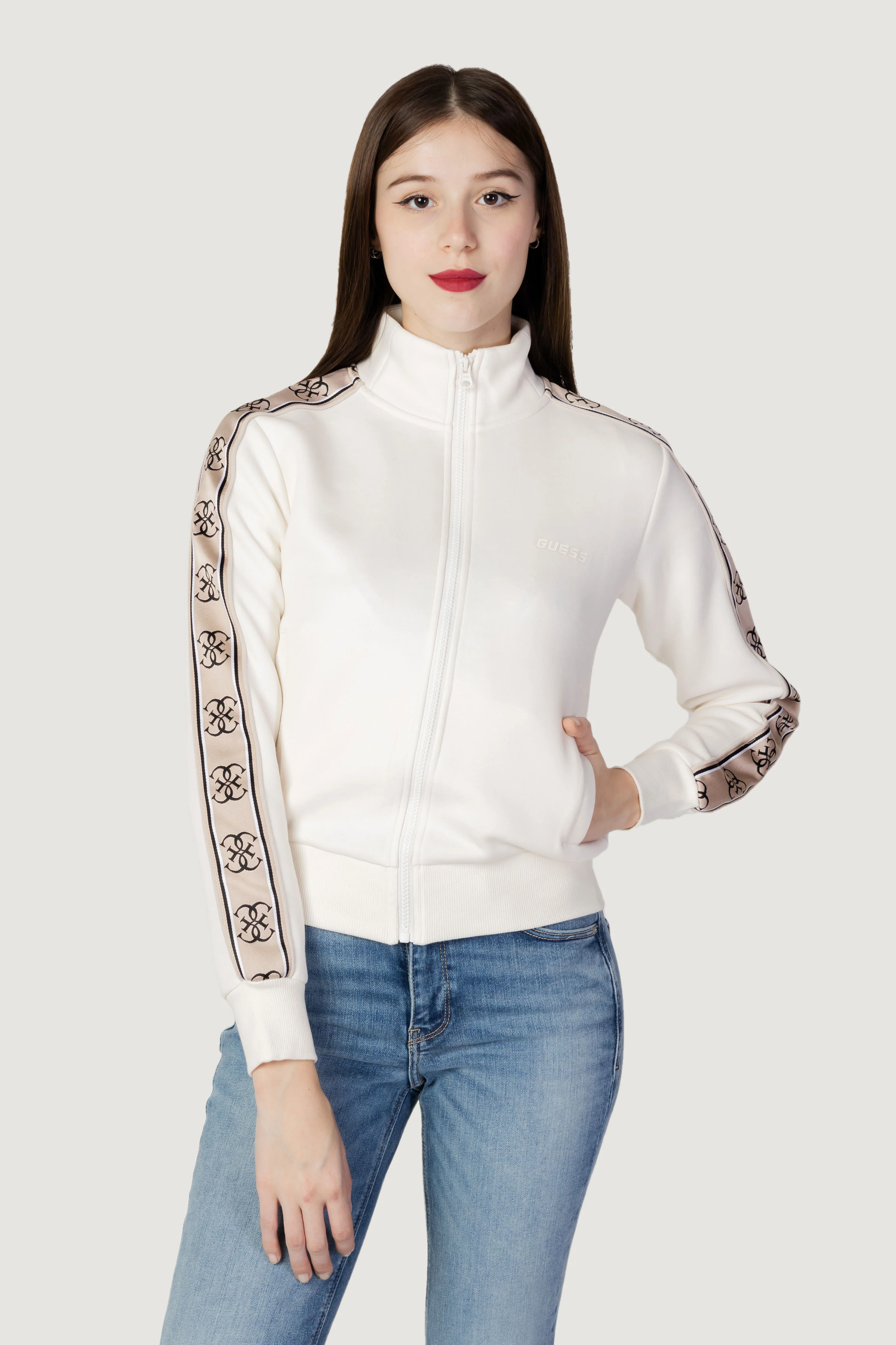 Felpa senza cappuccio Guess Active BRITNEY FULL ZIP