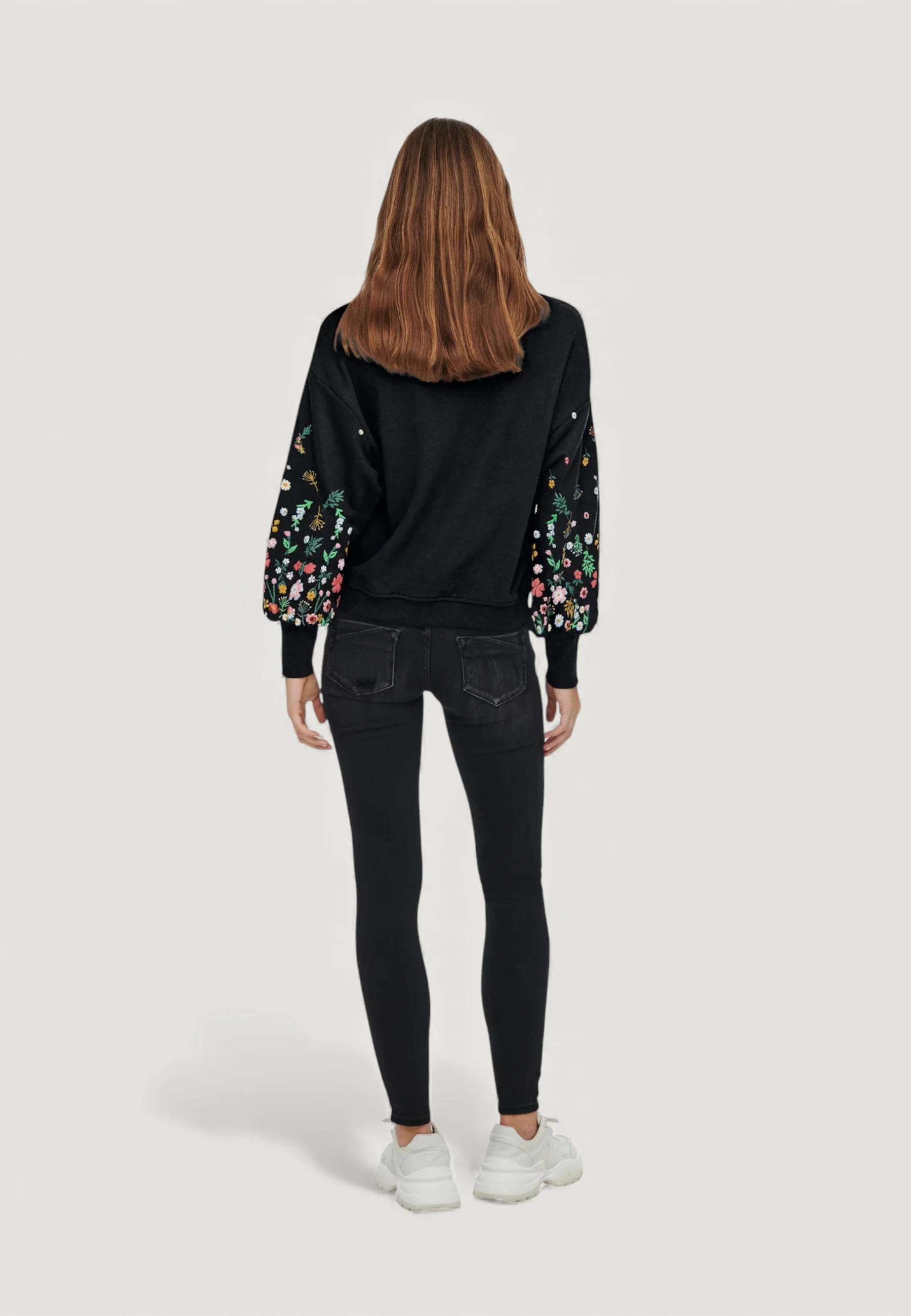 Felpa senza cappuccio Only ONLBROOKE L/S O-NECK FLOWER SWT NOOS - Image 3