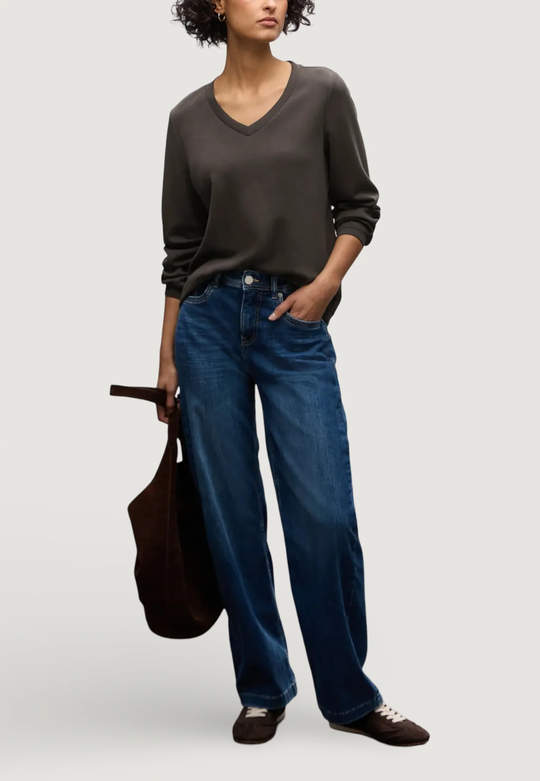 Felpa senza cappuccio Street One EOS_Silk look shirt - Image 3