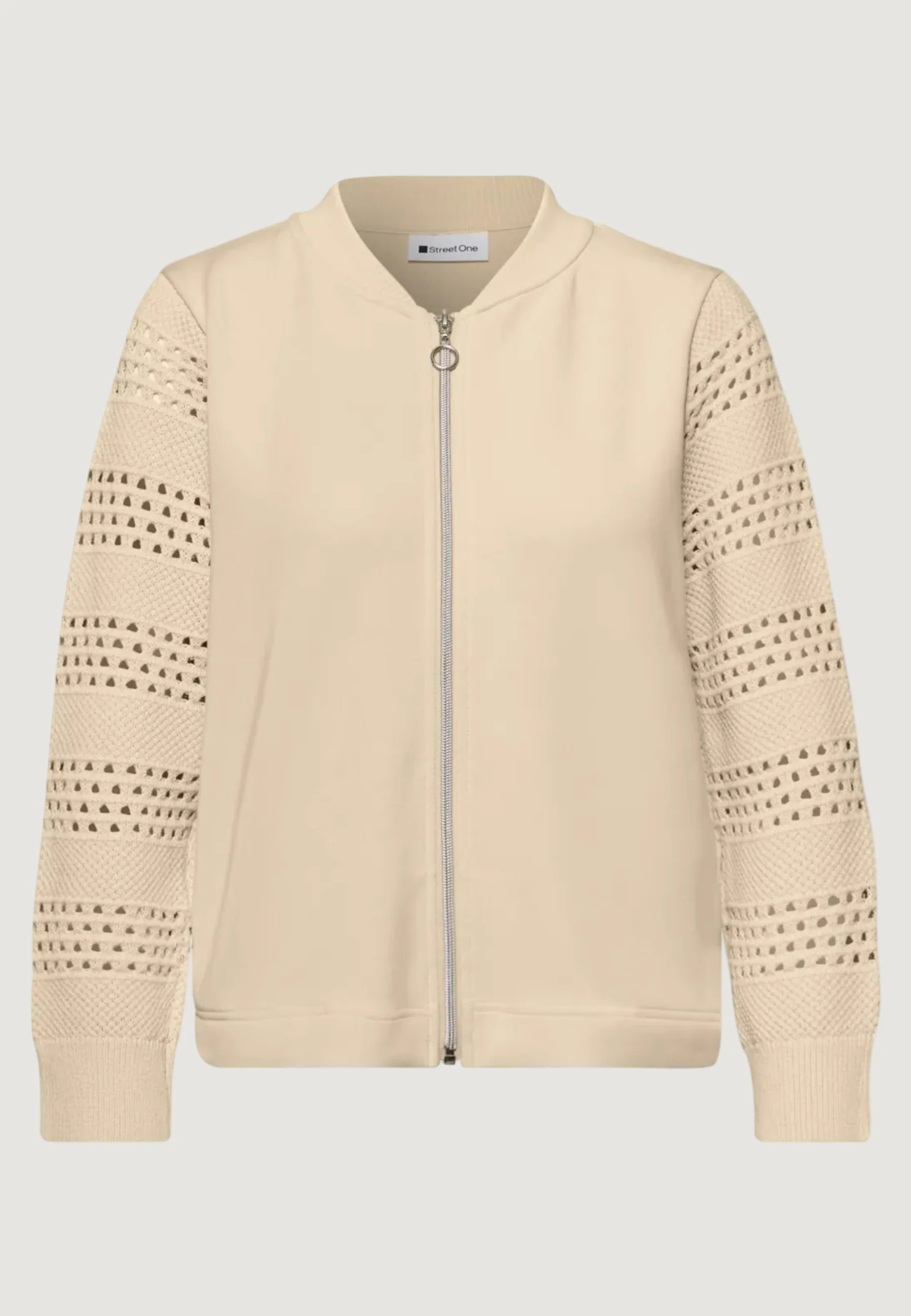 Felpa senza cappuccio Street One silk look jacket