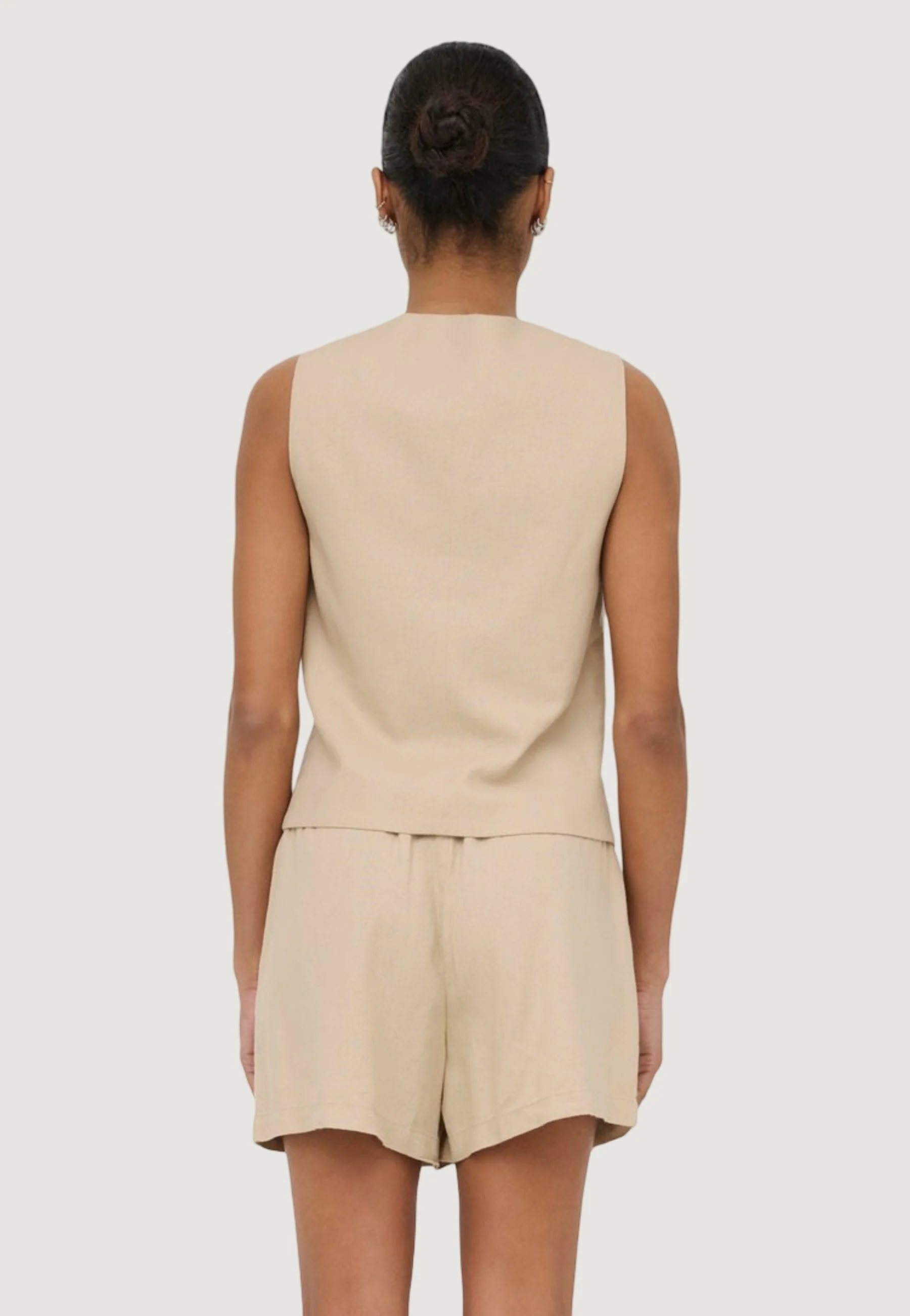 Gilet da completo Only Onlgoa S/L Linen Bl Waistcoat Cc Tlr - Image 2