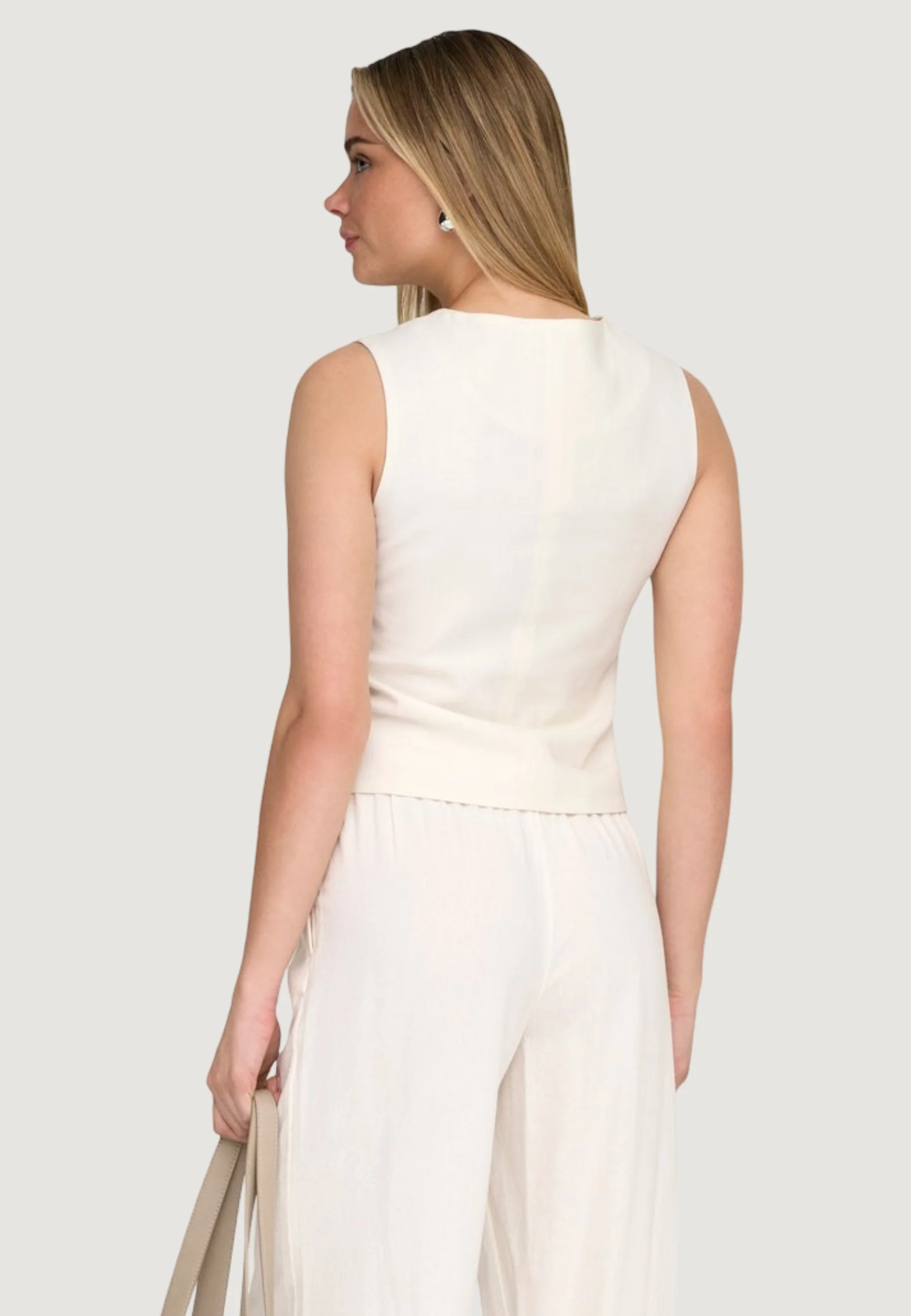 Gilet da completo Only Onlgoa S/L Linen Bl Waistcoat Cc Tlr - Image 2