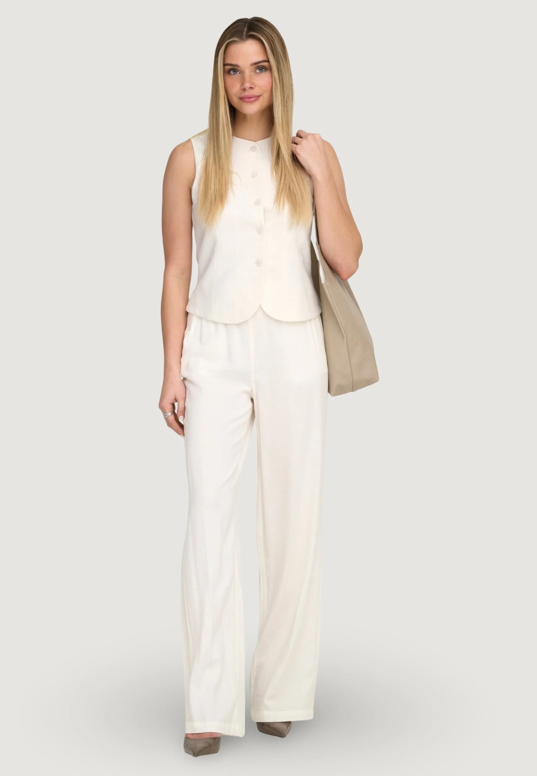 Gilet da completo Only Onlgoa S/L Linen Bl Waistcoat Cc Tlr - Image 5