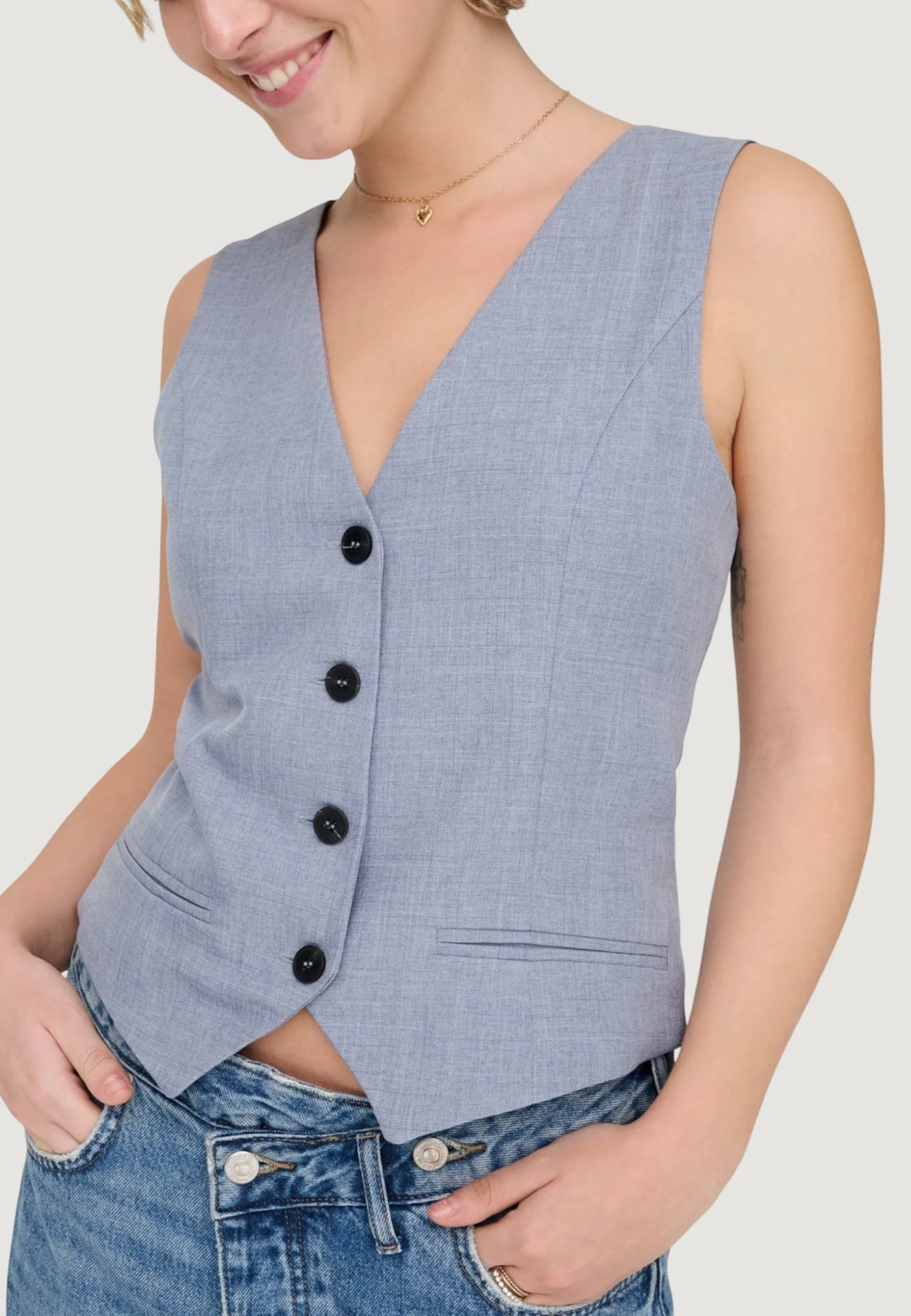 Gilet da completo Only Onllinda S/L Mel Fit Waistcoat Tlr Noos - Image 5