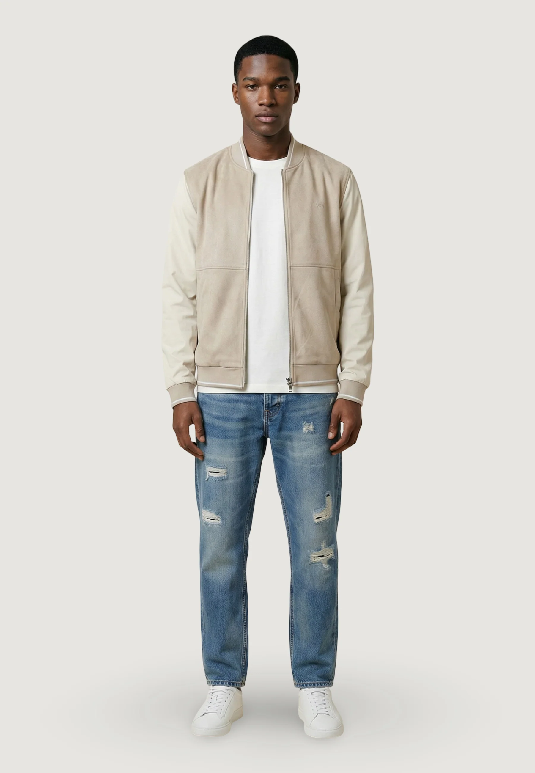 Giubbotto Antony Morato REGULAR FIT WITH SLEEVES IN FAUX LEATHER AND PRINT - Image 4
