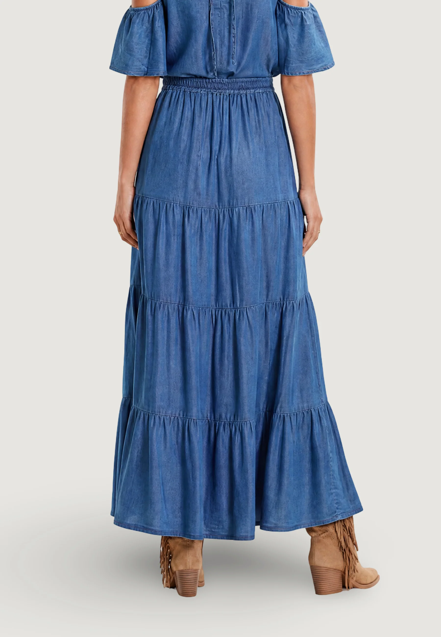 Gonna lunga I am GONNA CHAMBRAY - Image 3