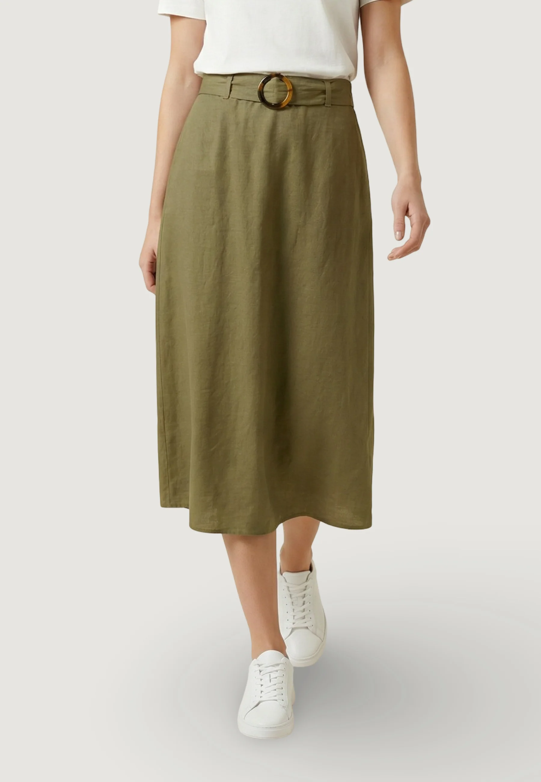 Gonna lunga Jacqueline de Yong Jdymilan Linen Hw Belted Skirt Wvn Dia