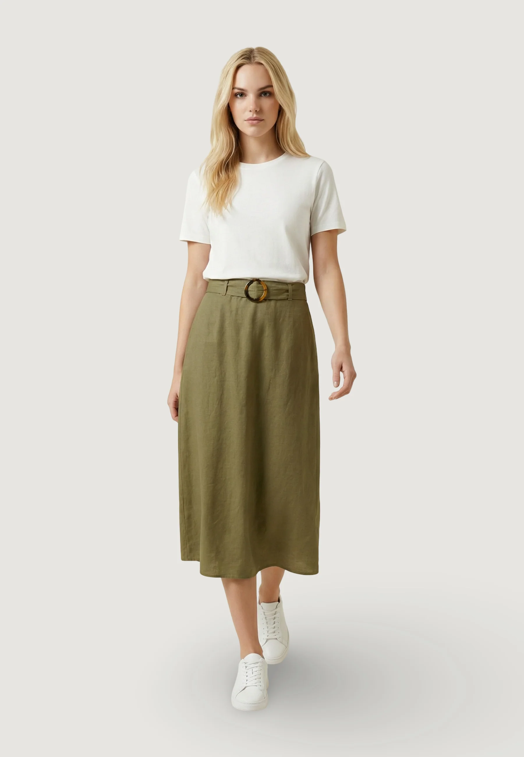 Gonna lunga Jacqueline de Yong Jdymilan Linen Hw Belted Skirt Wvn Dia - Image 3