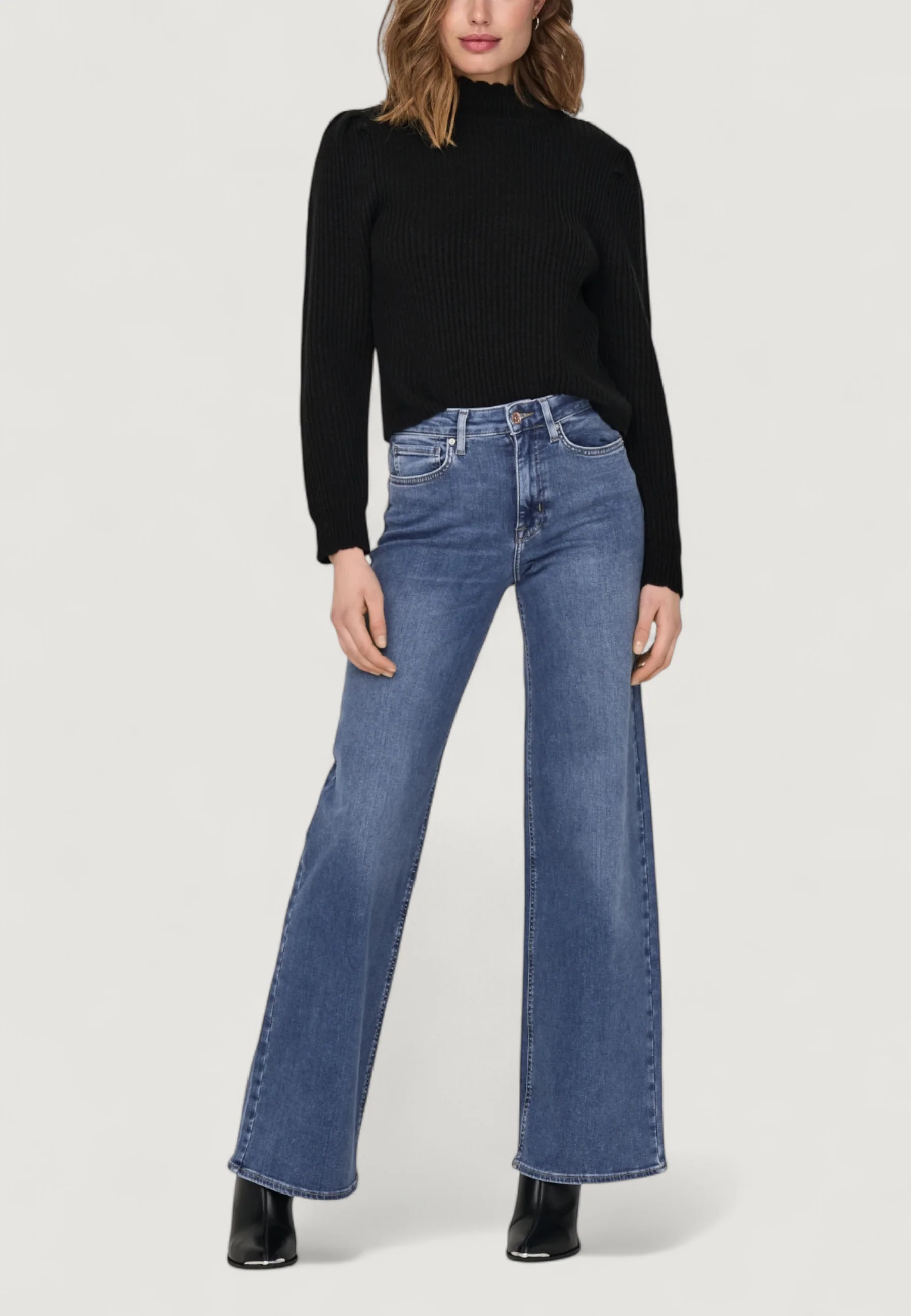 Jeans bootcut Only ONLMADISON BLUSH HW WIDE DNM DOT372 NOOS - Image 5