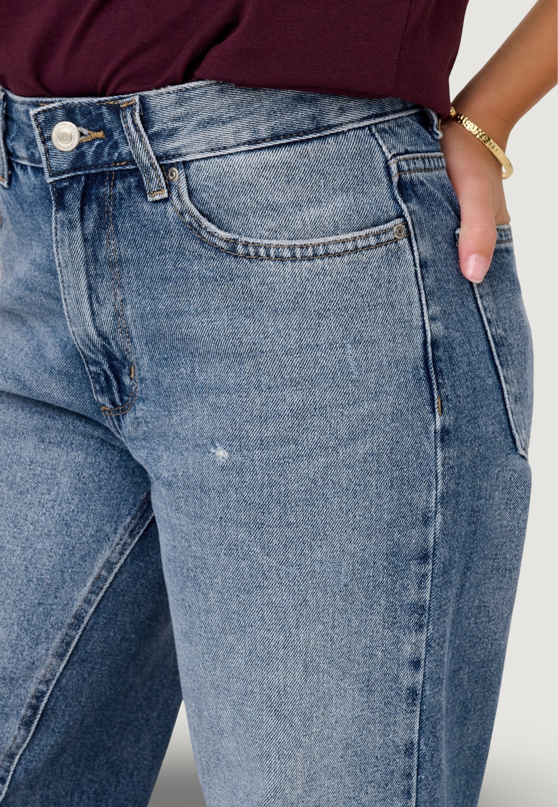 Jeans larghi Only ONLELLA MW WIDE FOLD UP DNM TAI519 NOOS - Image 4
