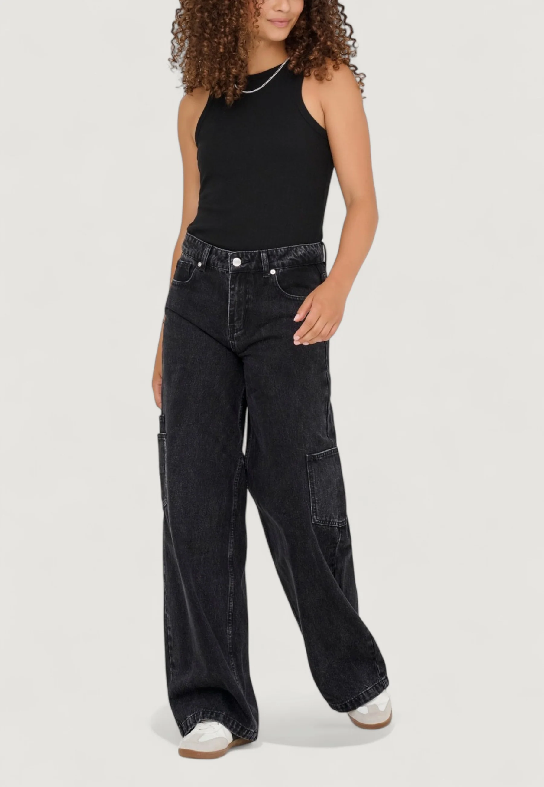 Jeans larghi Only Onlkira Reg Wide Cargo Dnm Mae - Image 3