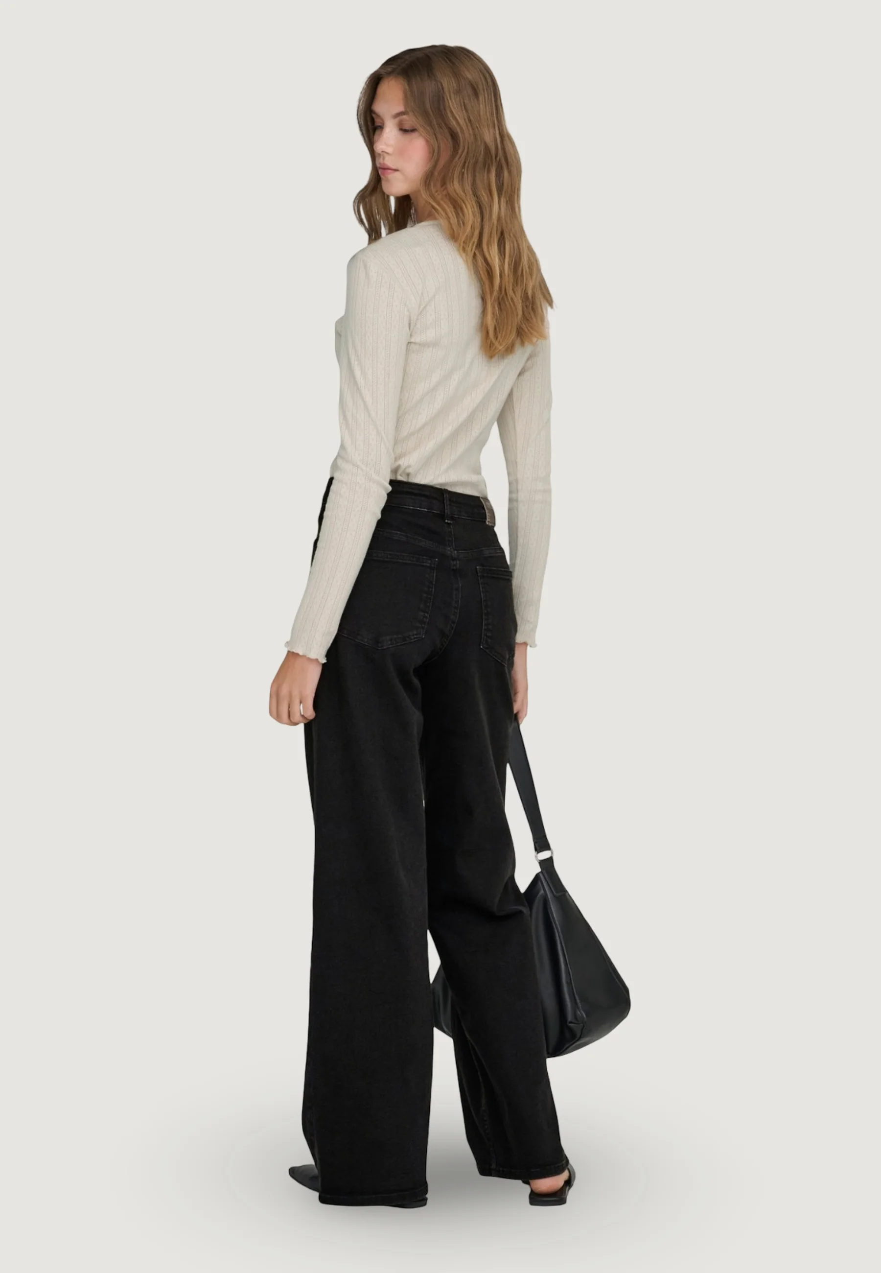 Jeans larghi Only ONLMADISON BLUSH HW WIDE DNM CRO099 Noos - Image 3