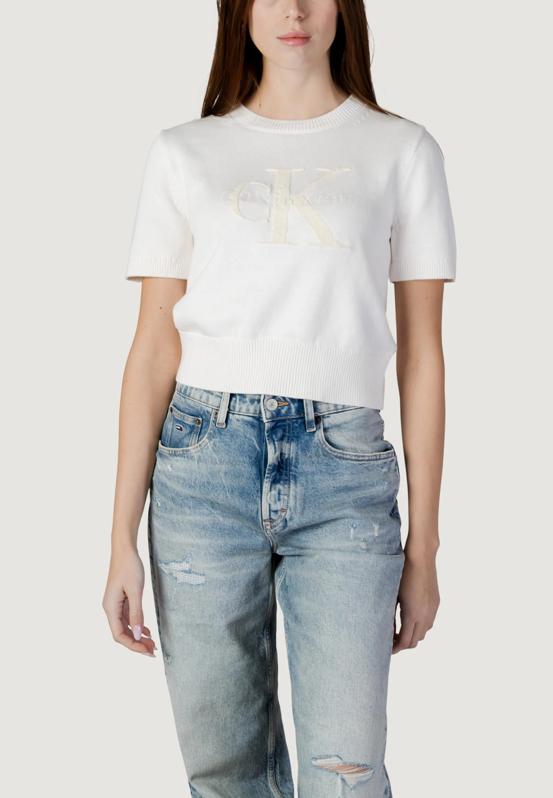 Maglia in filo manica corta Calvin Klein Jeans LV044E306G - Image 4