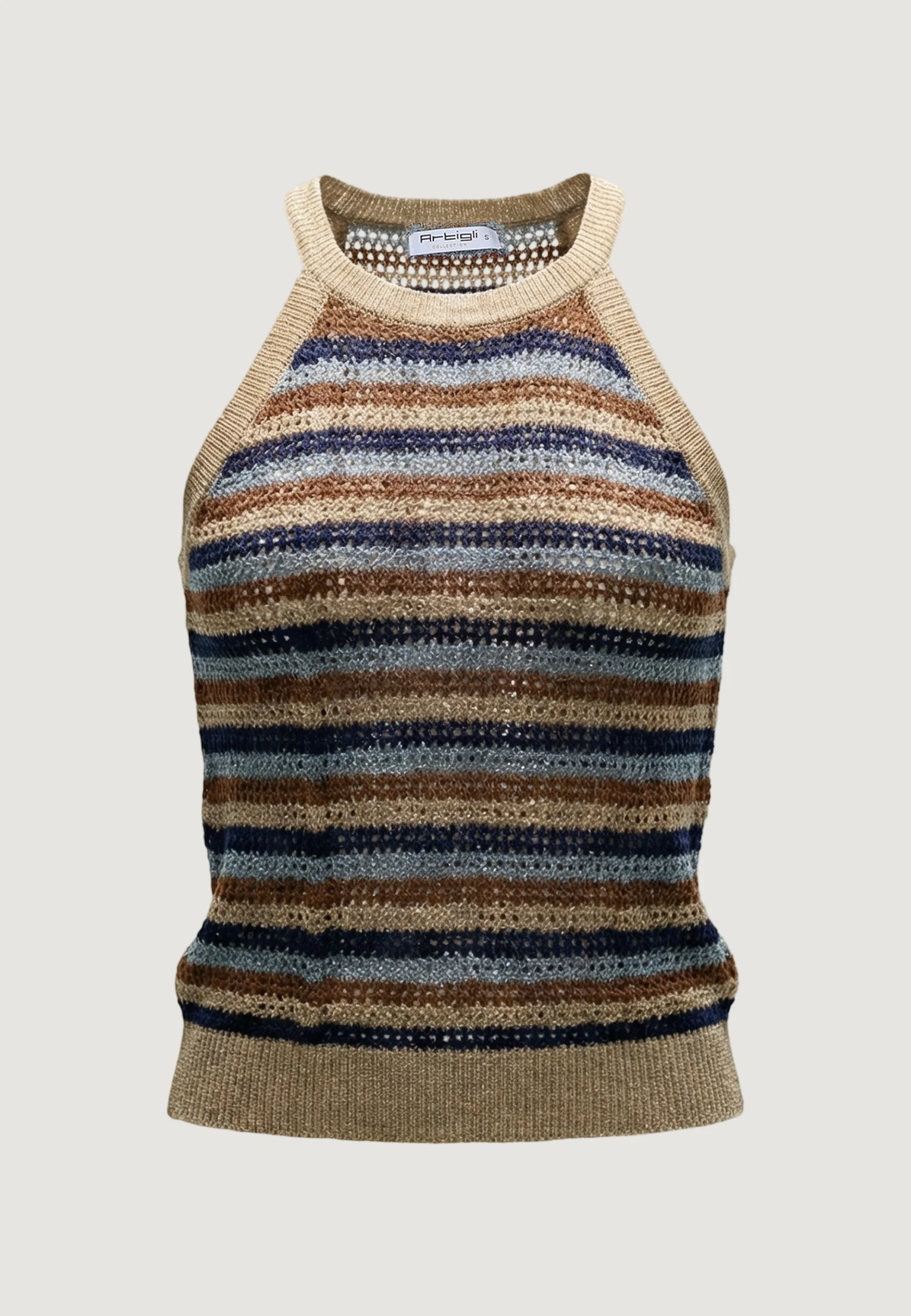 Maglia gilet Artigli TOP MULTIRIGHE LUREX - Image 5