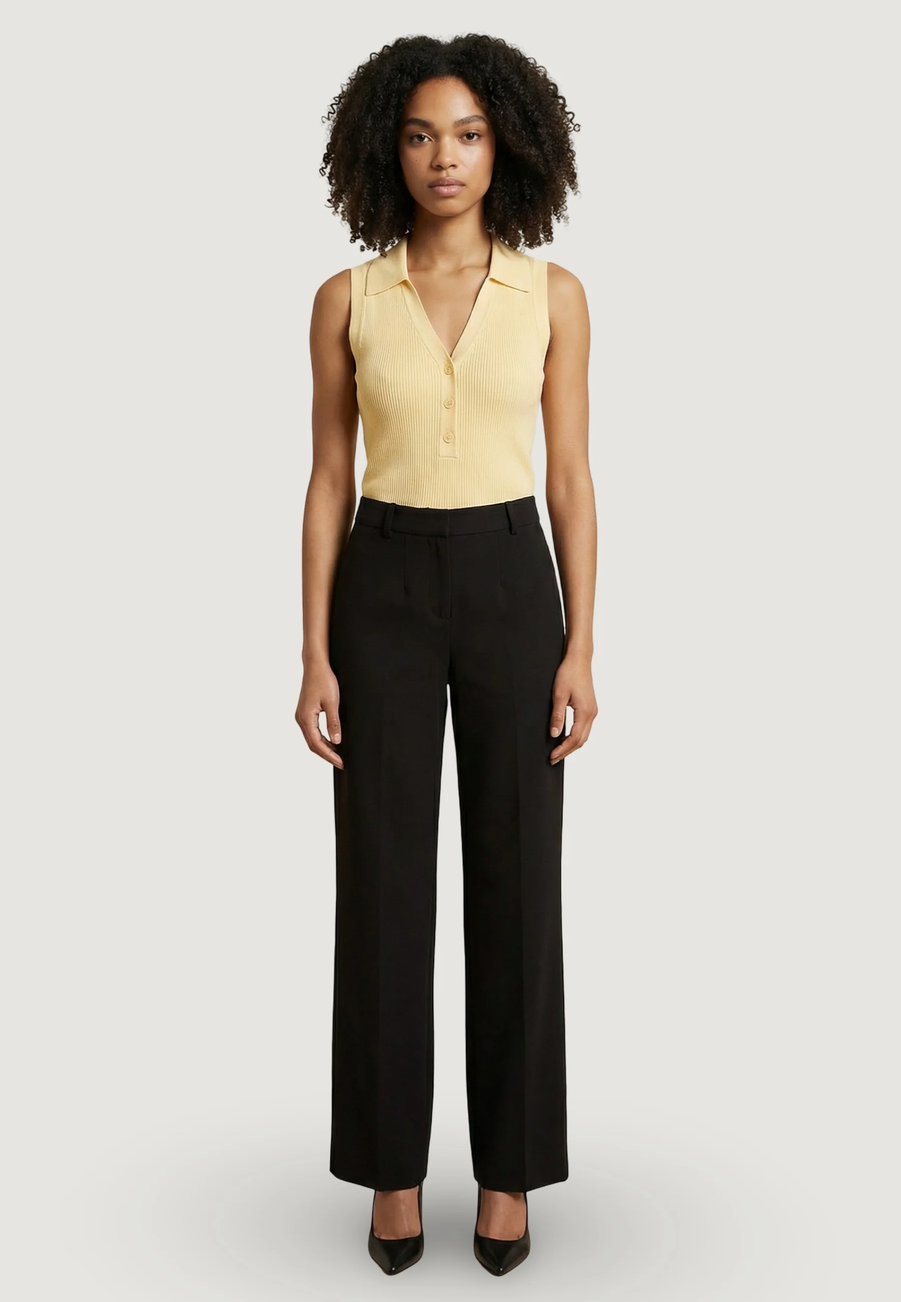 Top Jacqueline de Yong Jdynanna S/L Collar Top Knt - Image 2