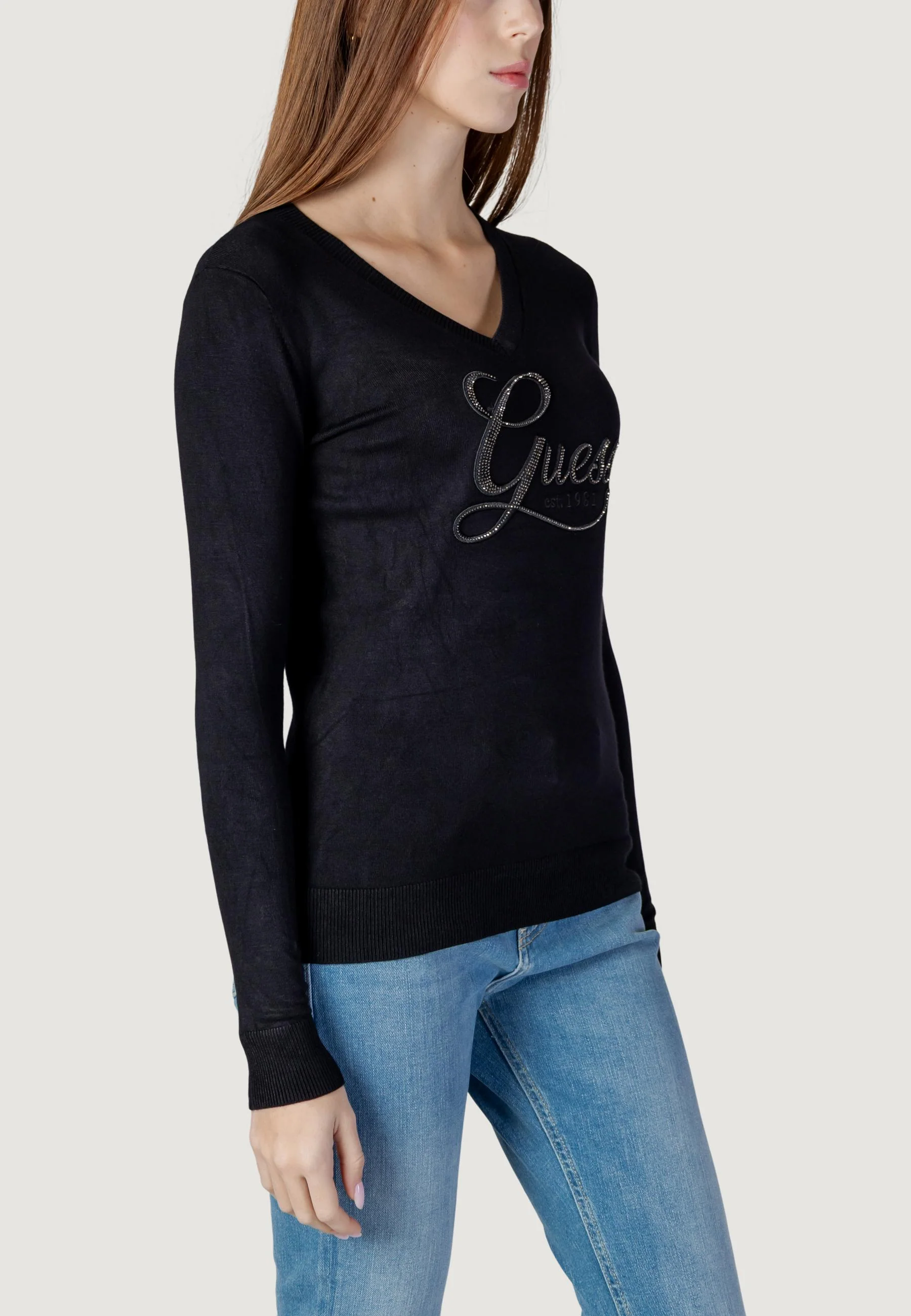 Maglia Guess LS VN STEPHANIE LOGO SWTR - Image 4