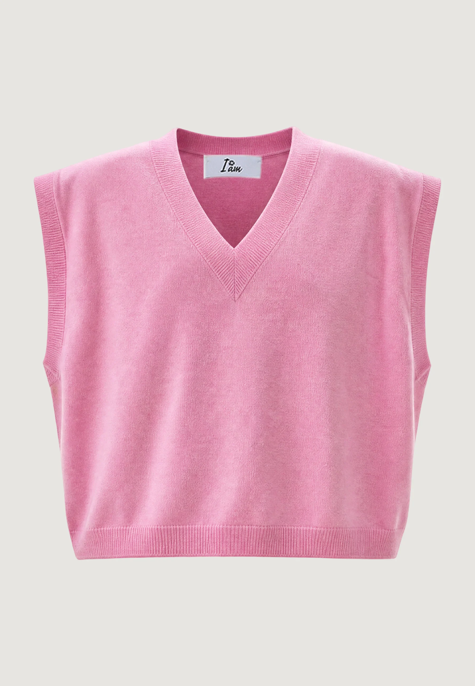 Maglia I am Gilet Cotone Acrilico Scollo V - Image 5