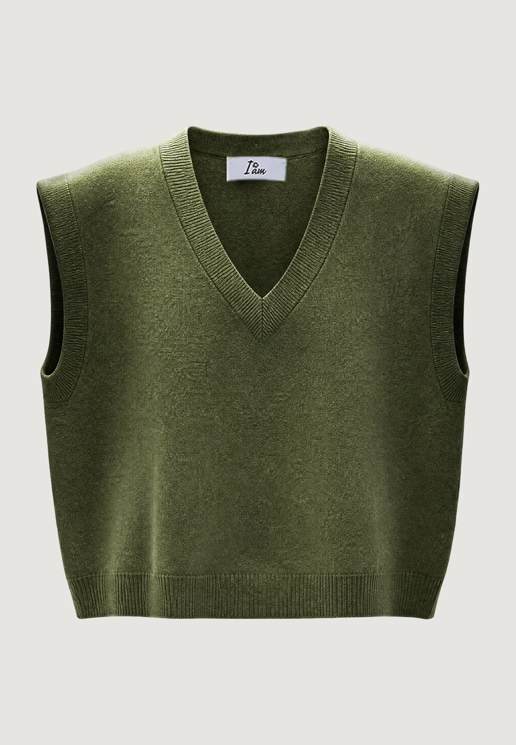 Maglia I am Gilet Cotone Acrilico Scollo V - Image 5