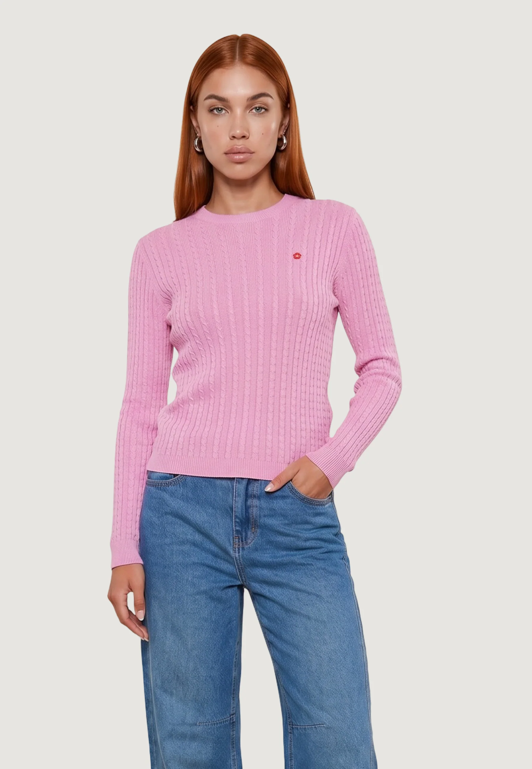 Maglia I am Maglione Cotone Treccia - Image 2