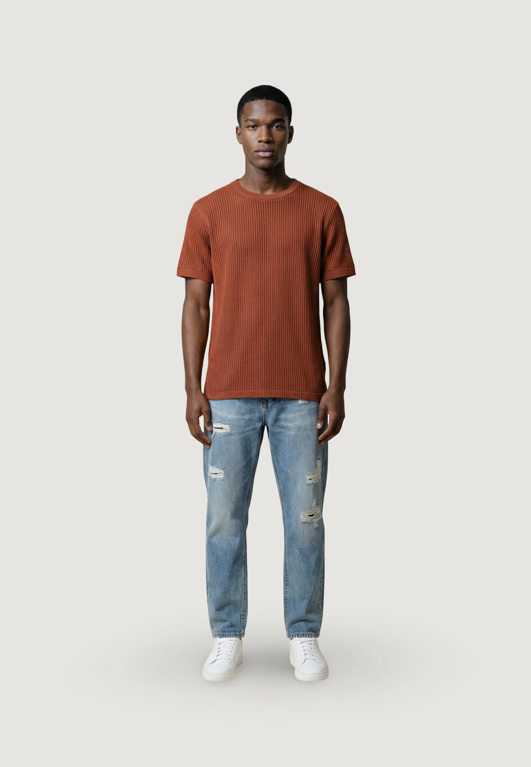 Maglia in filo manica corta Antony Morato REGULAR  FIT WITH MATT FOAM LOGO PRINT - Image 2