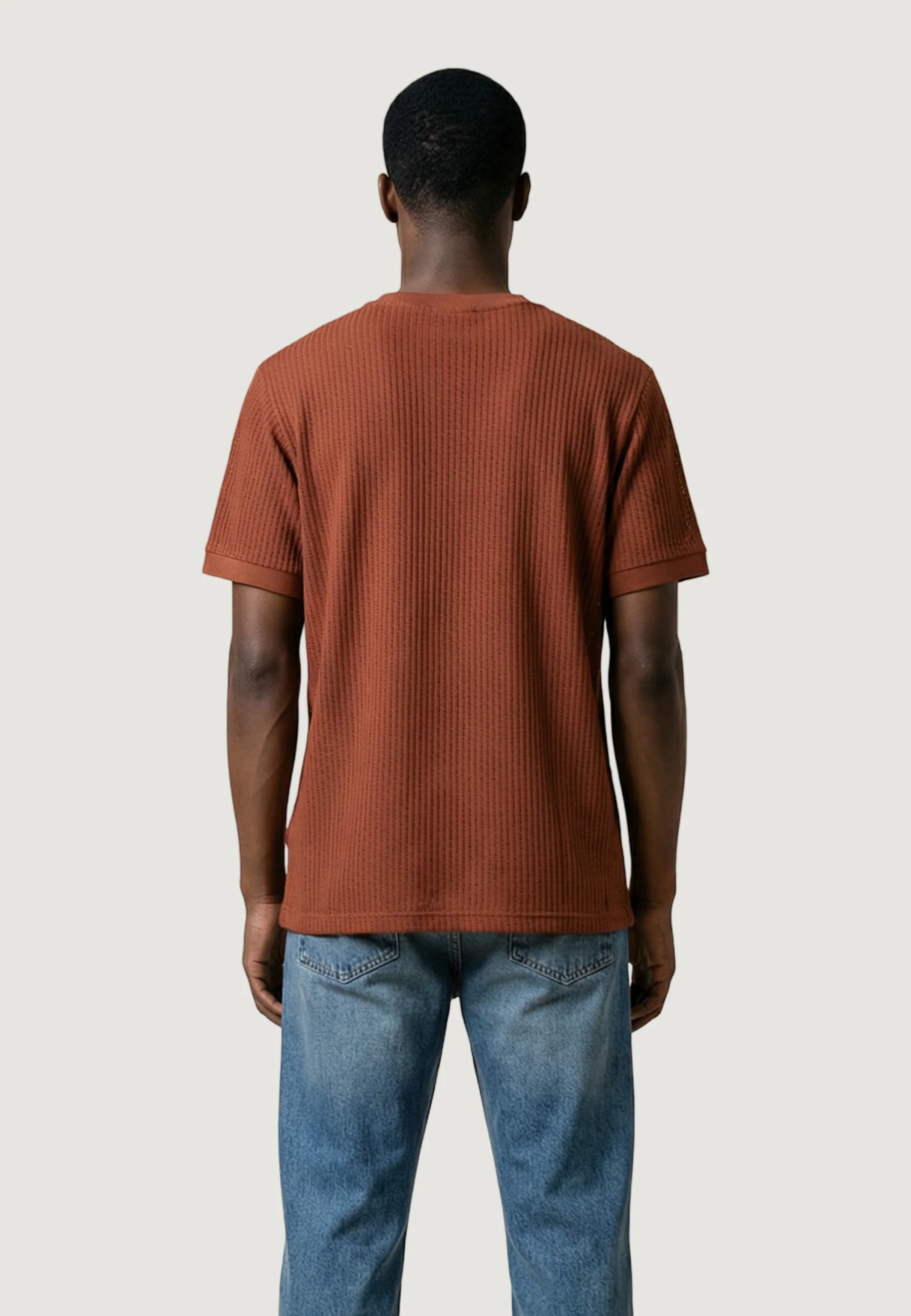 Maglia in filo manica corta Antony Morato REGULAR  FIT WITH MATT FOAM LOGO PRINT - Image 4