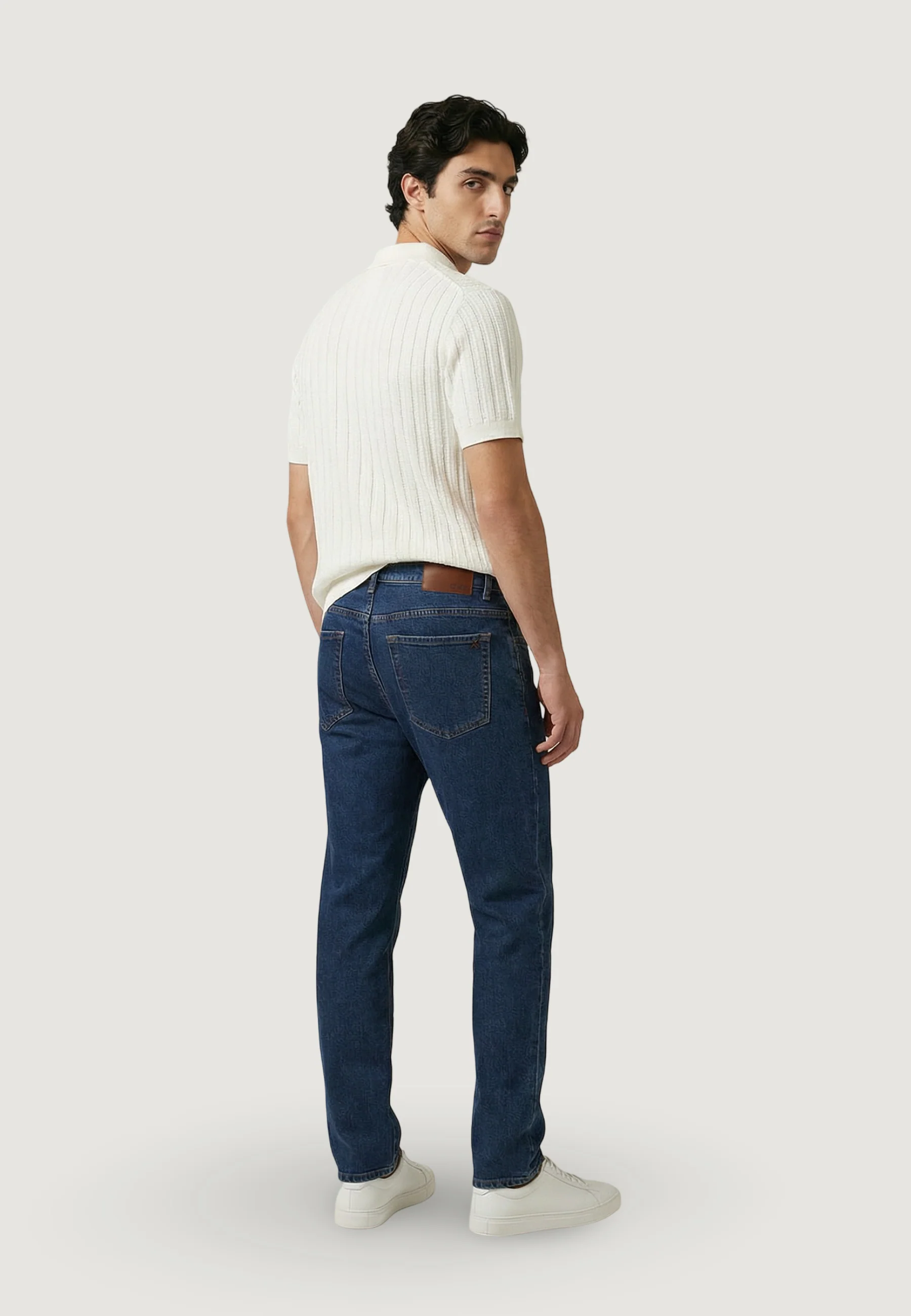Maglia in filo manica corta Guess LONNY POLO SS HARRINGBONE STIT - Image 3