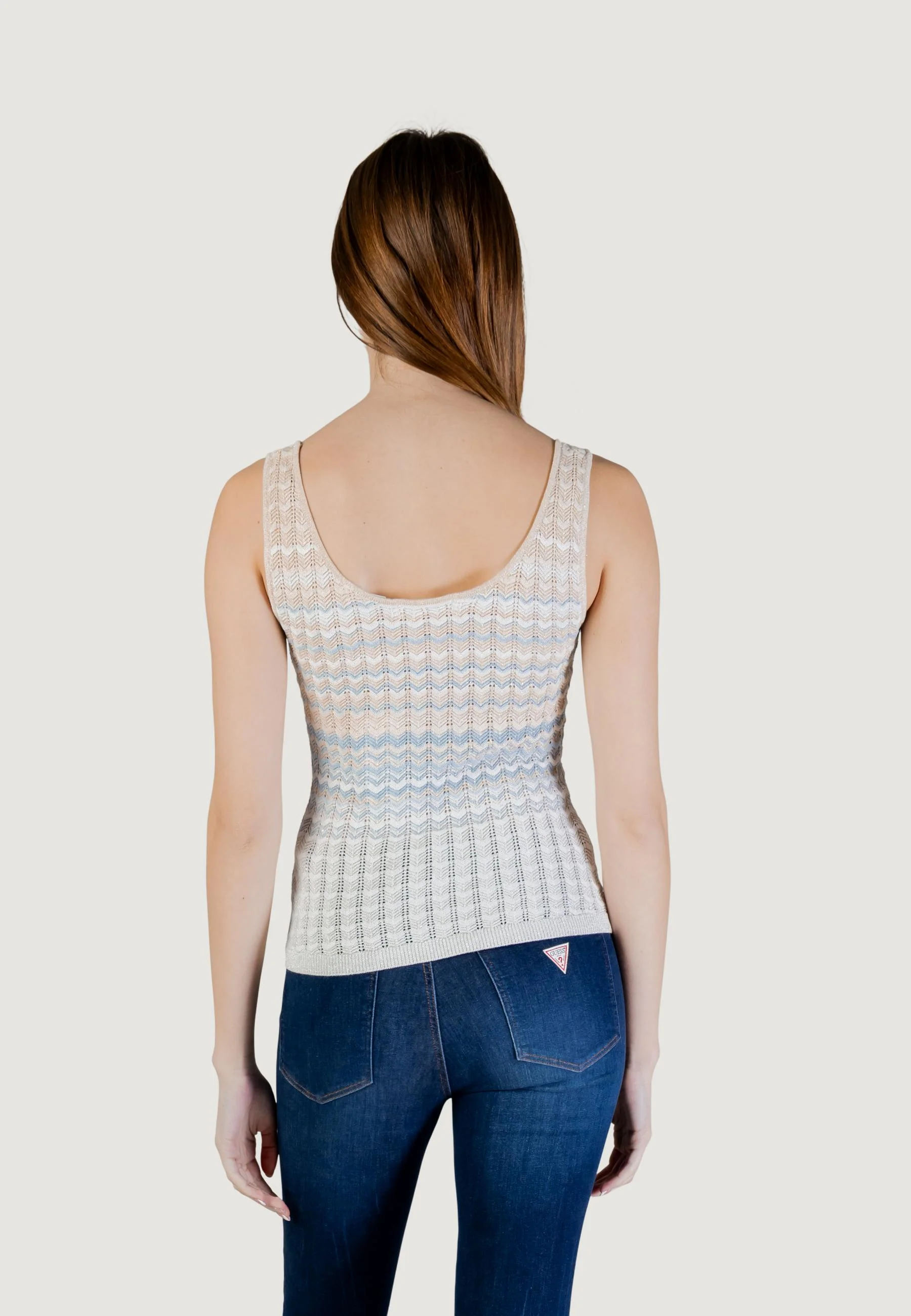 Maglia in filo manica corta Guess SL ROSALYN TANK TOP SWTR - Image 3