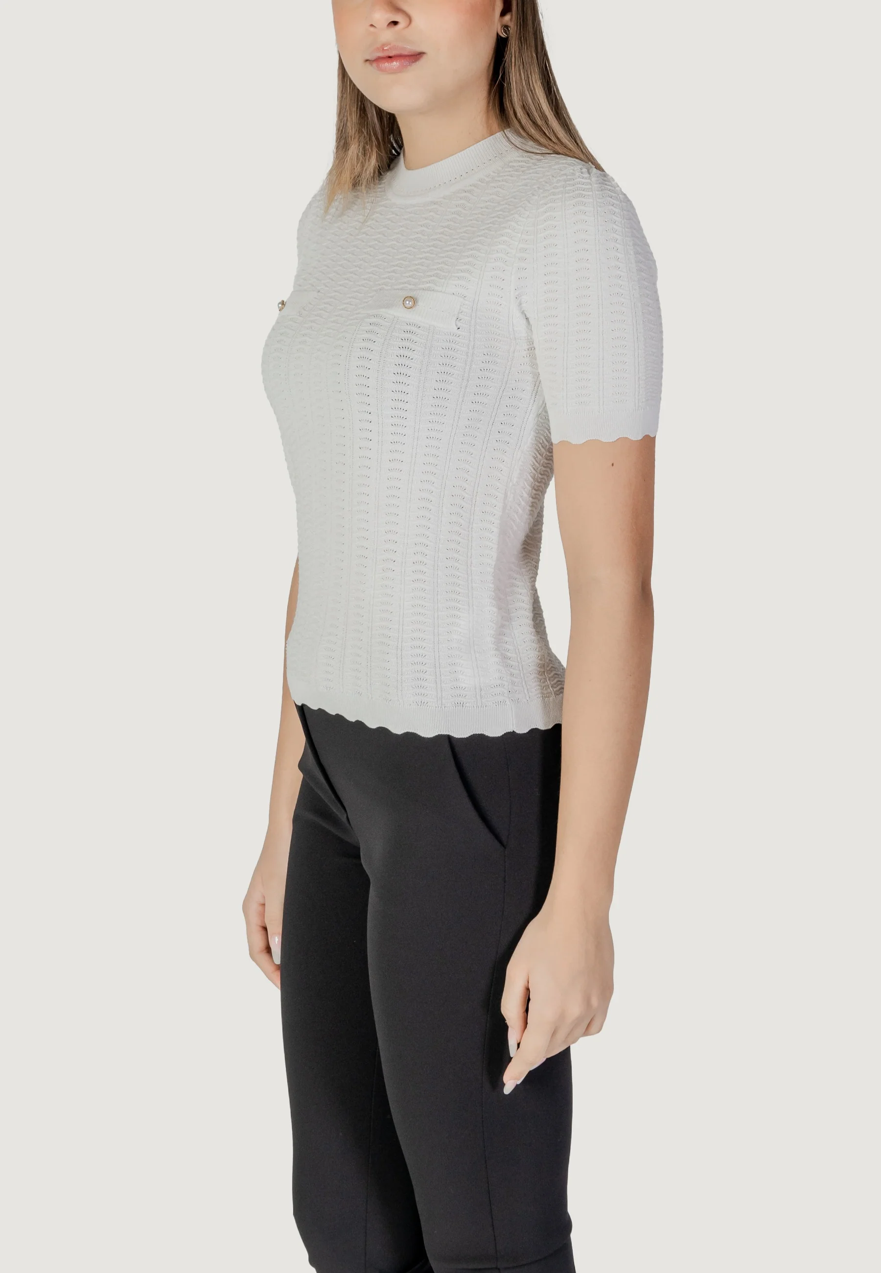 Maglia in filo manica corta Morgan De Toi 251-MSEOUL - Image 2