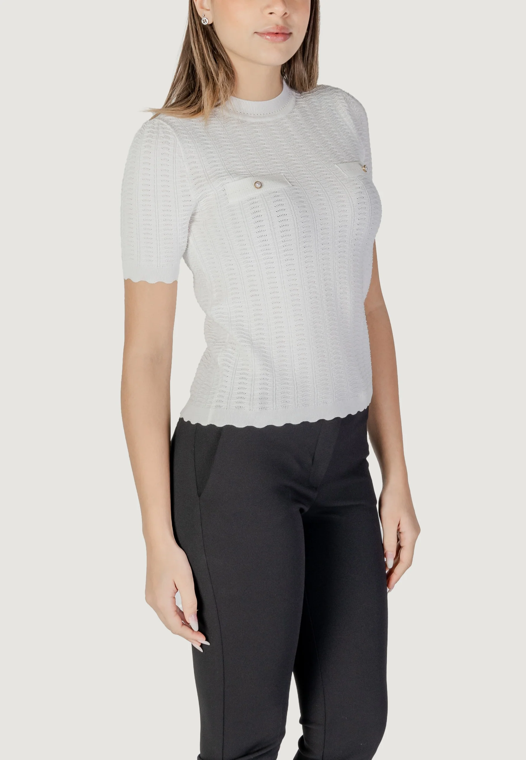 Maglia in filo manica corta Morgan De Toi 251-MSEOUL - Image 3