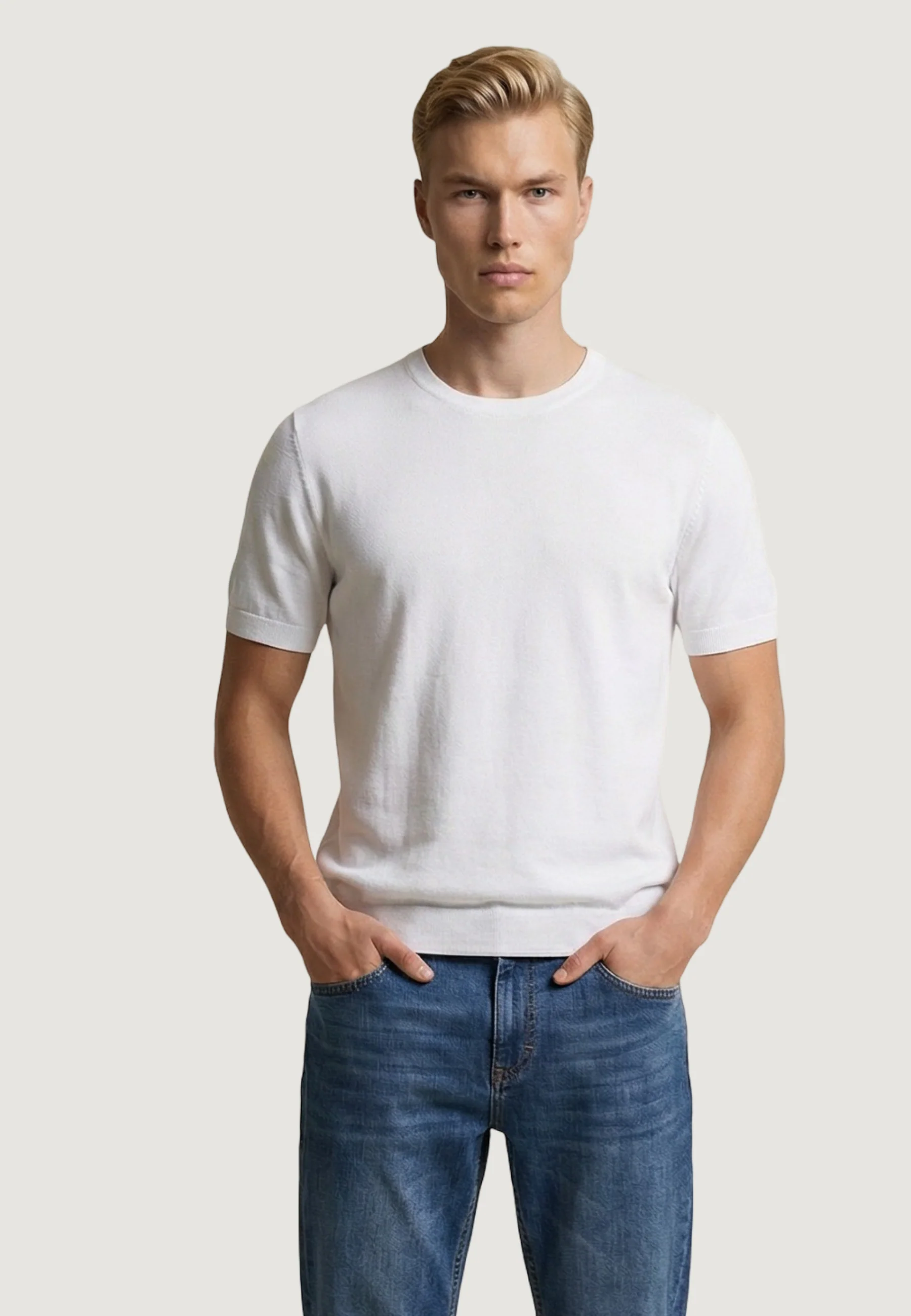 Maglia in filo manica corta YOS CC322Y
