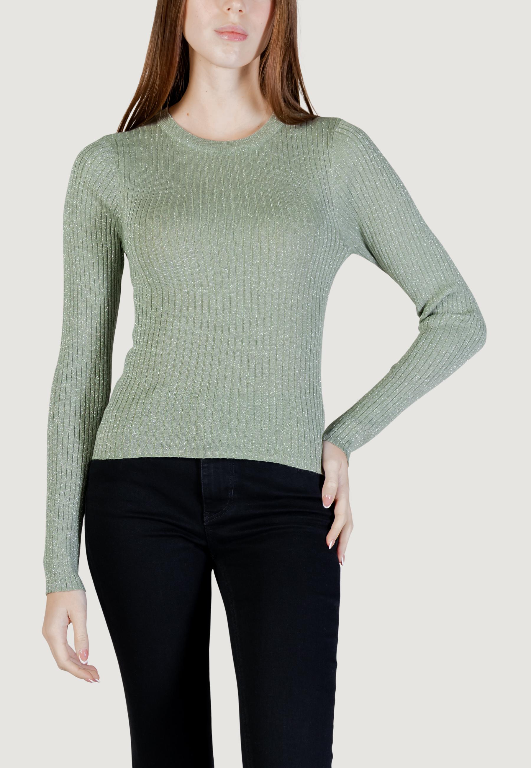 Maglia Jacqueline de Yong JDYPLUM LUREX L/S O-NECK PULLOVER KNT