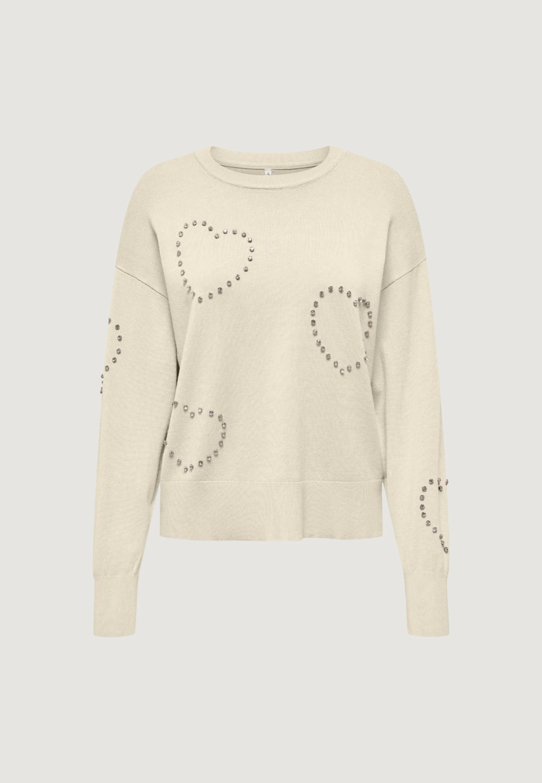 Maglia Only BEE LS HEART BLING ONECK CC KNT