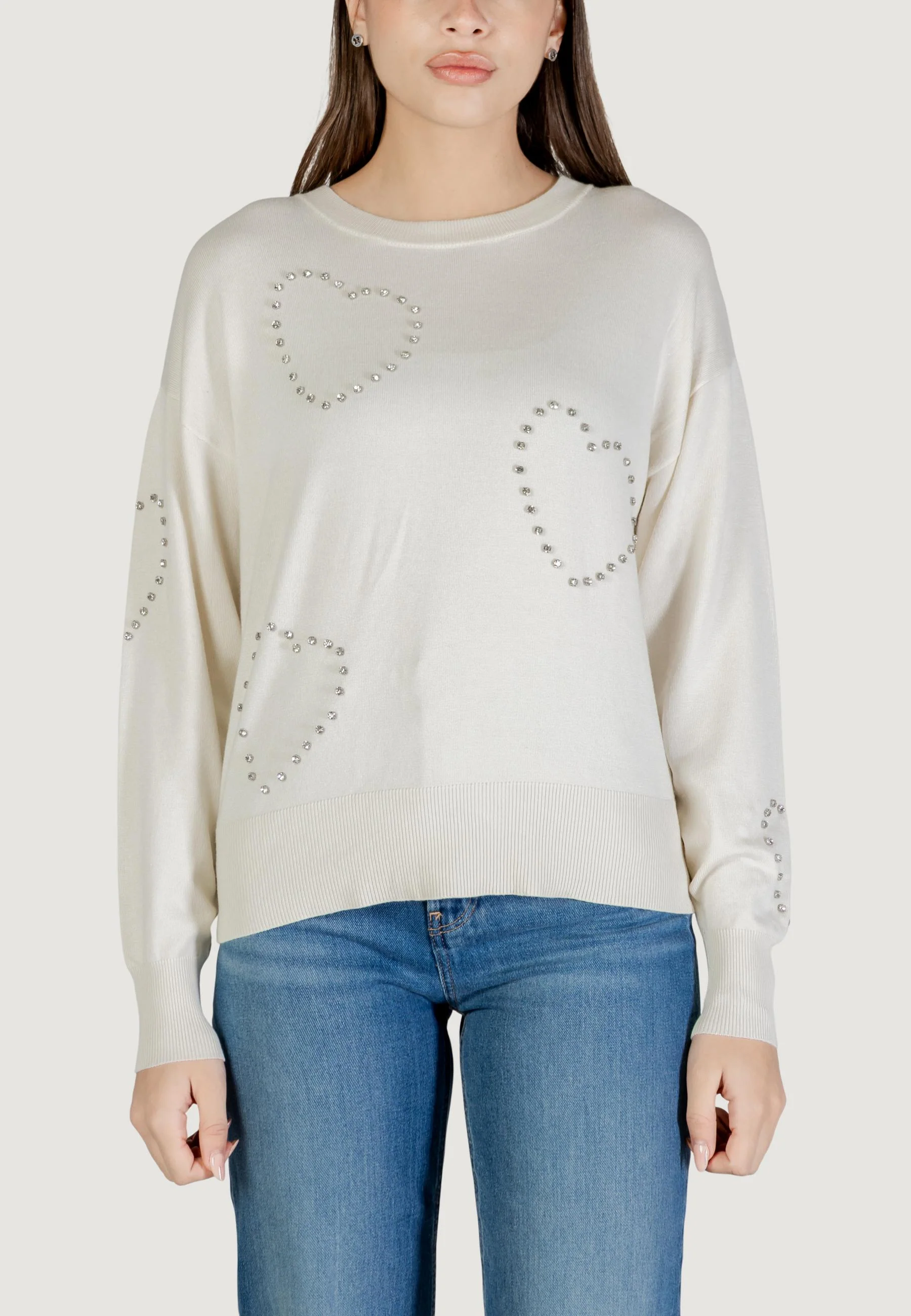 Maglia Only BEE LS HEART BLING ONECK CC KNT - Image 5