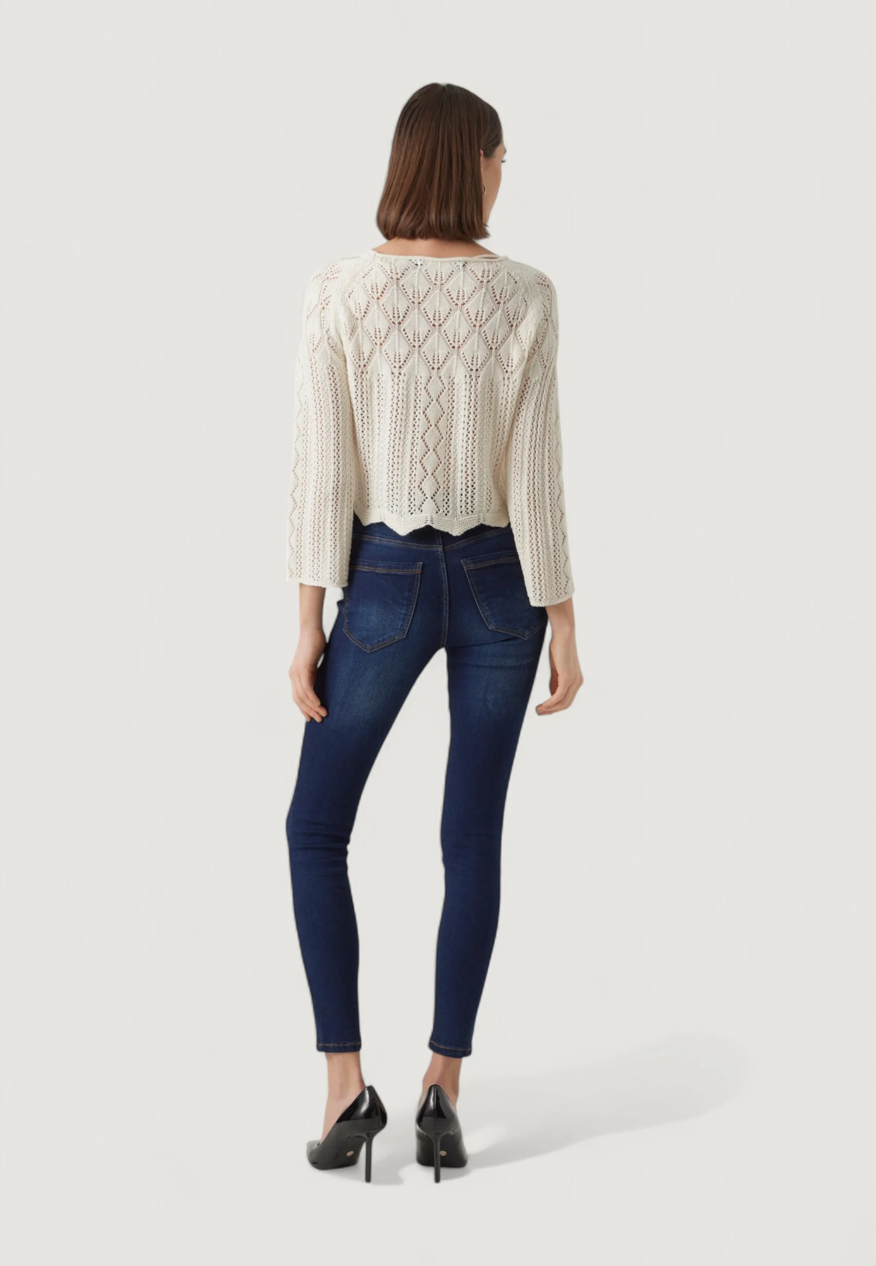 Maglia Vero Moda VMGINGER 3/4 BOATNECK PULLOVER GA NOOS - Image 3