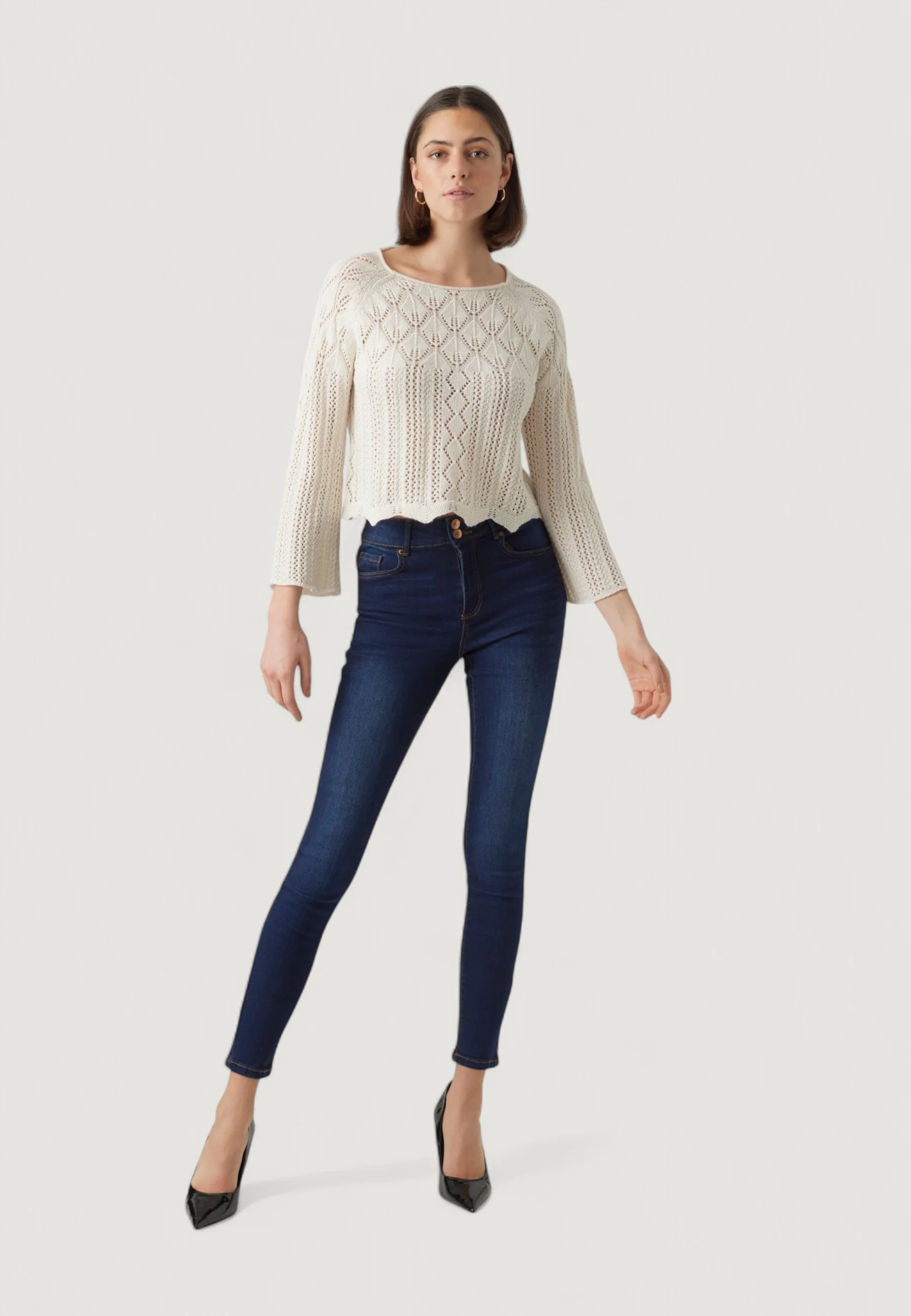 Maglia Vero Moda VMGINGER 3/4 BOATNECK PULLOVER GA NOOS - Image 4