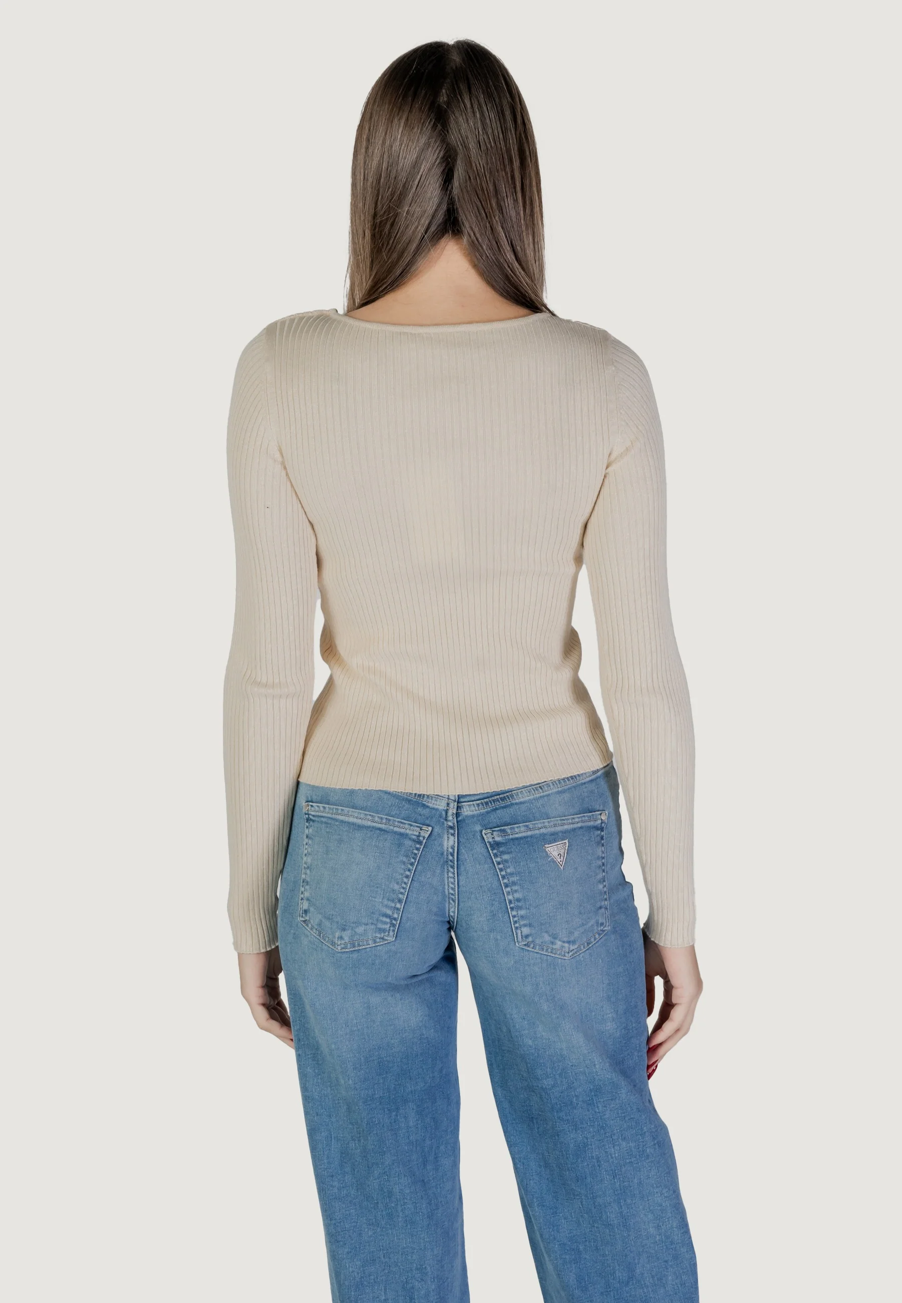 Maglia Vila Clothes VINELLY L/S NECK DETAIL KNIT TOP/PB - Image 4